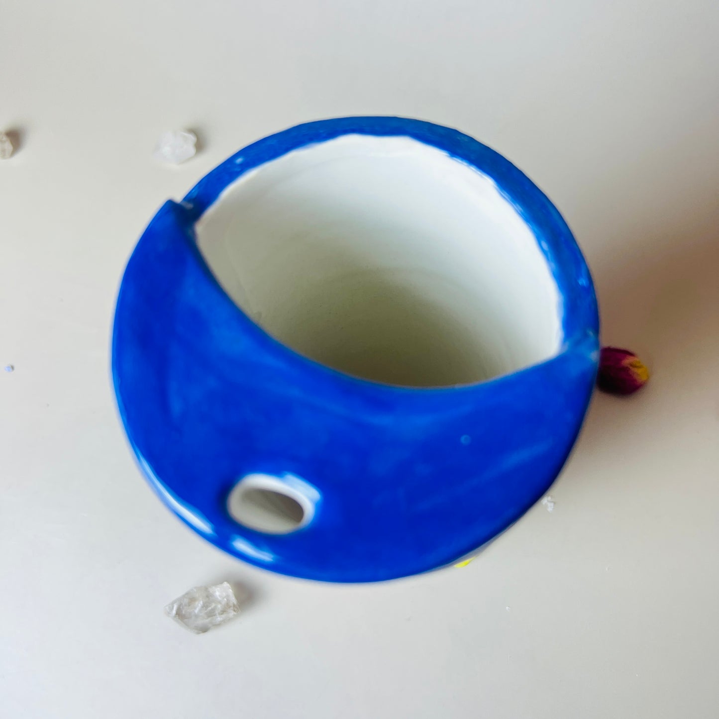 Handmade Ceramic To-Go Cosmic Astronaut Cat And Dog Dalmatian Travel Mug