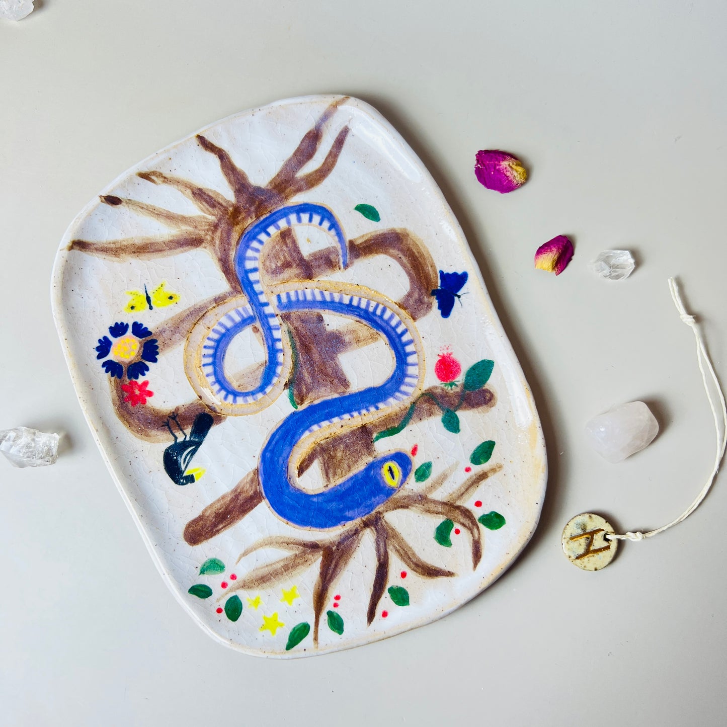 Tree of Life Hand Painted Decorated Plate