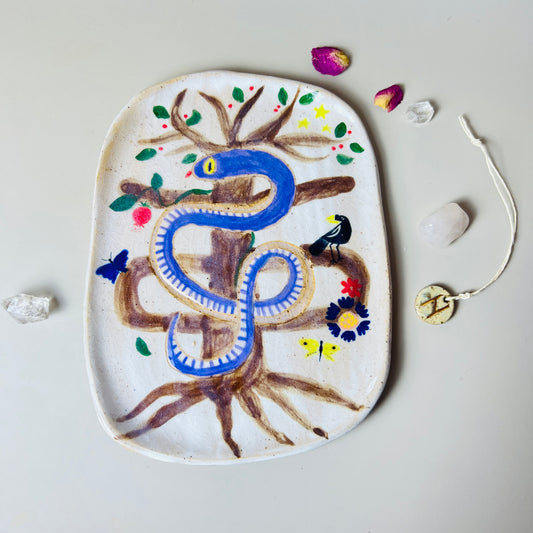 Tree of Life Hand Painted Decorated Plate