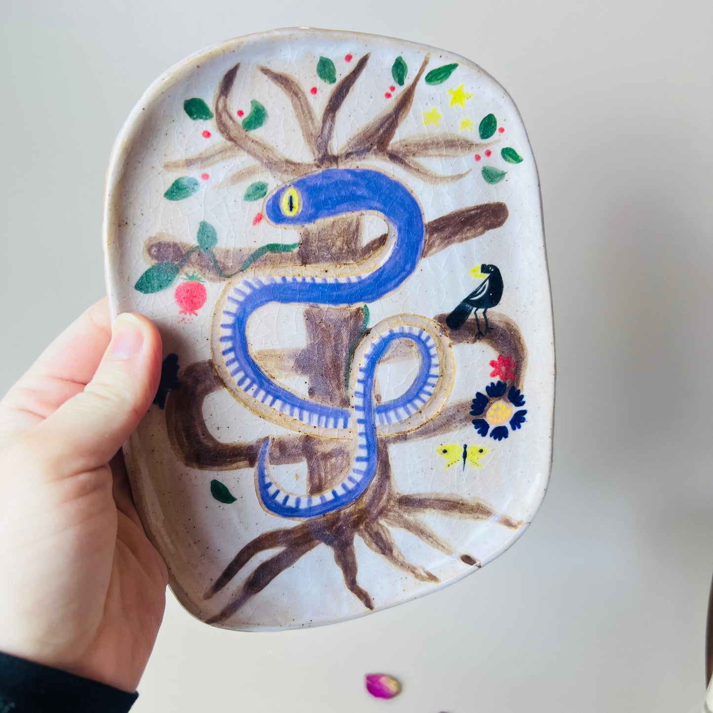 Tree of Life Hand Painted Decorated Plate