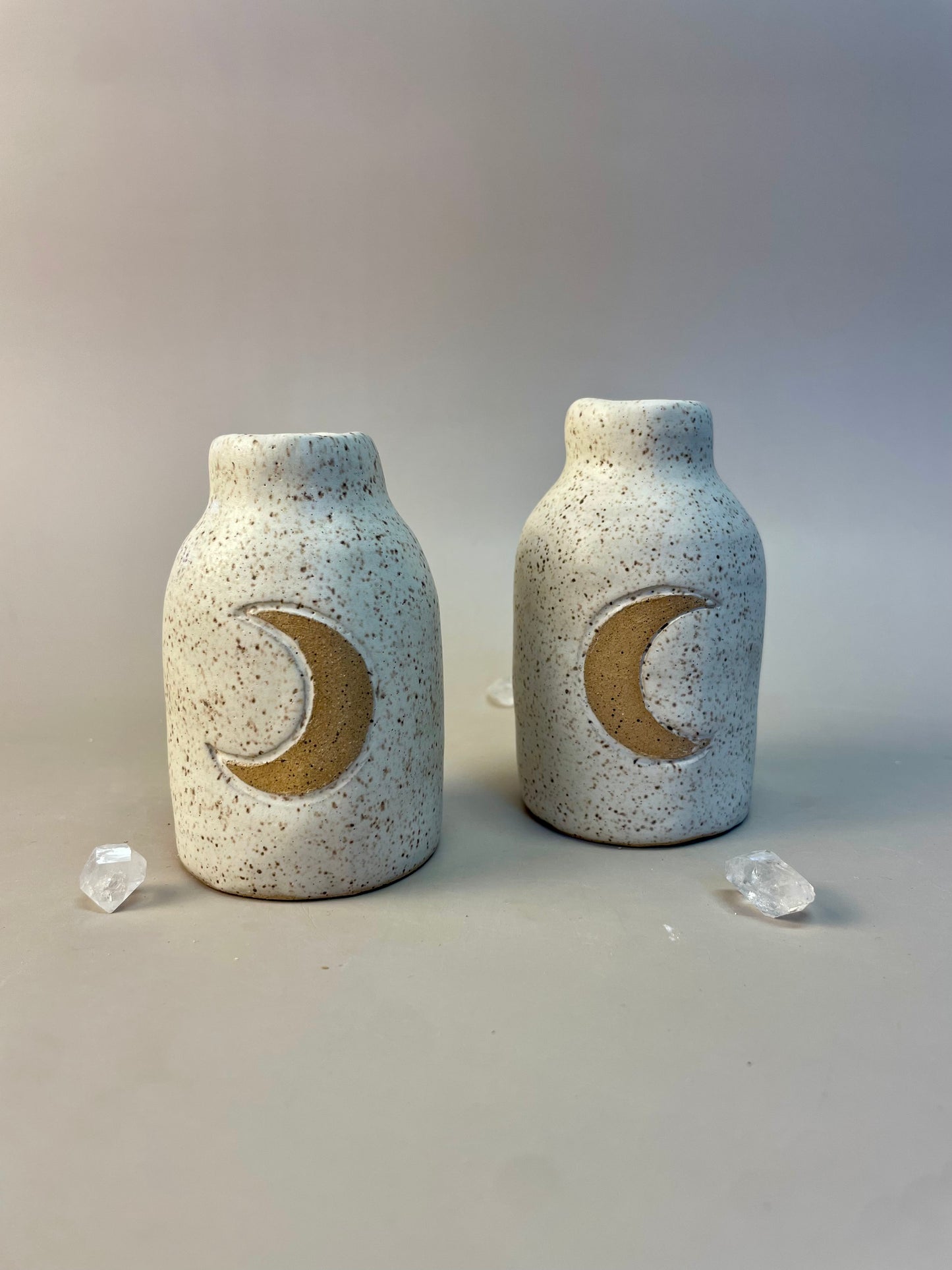 Handmade oatmeal Crescent Moon Bottles