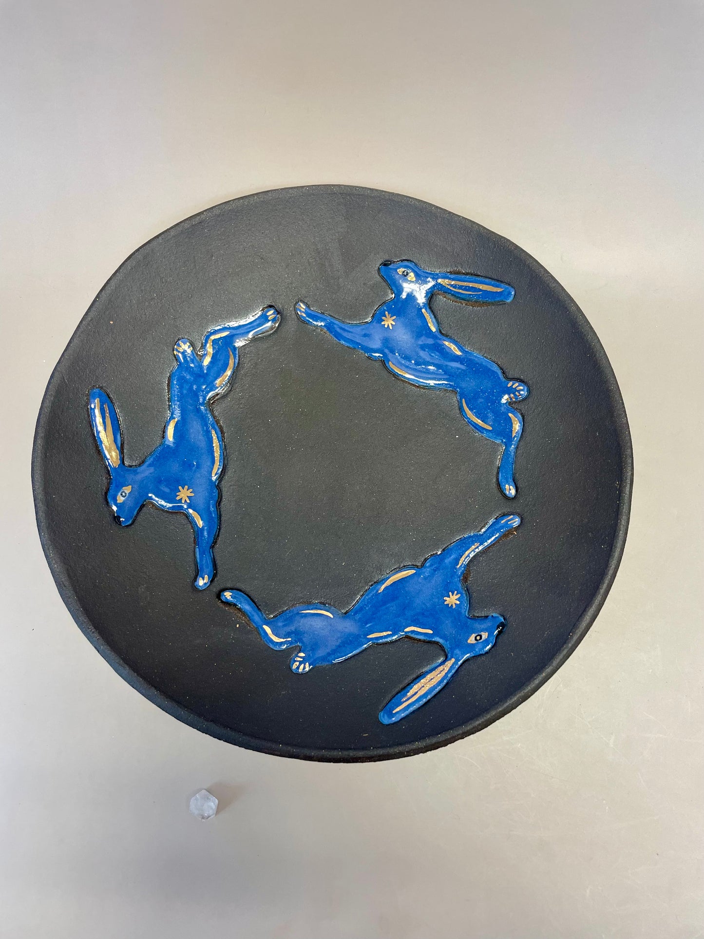 Three Hares Ceramic Ritual Plate
