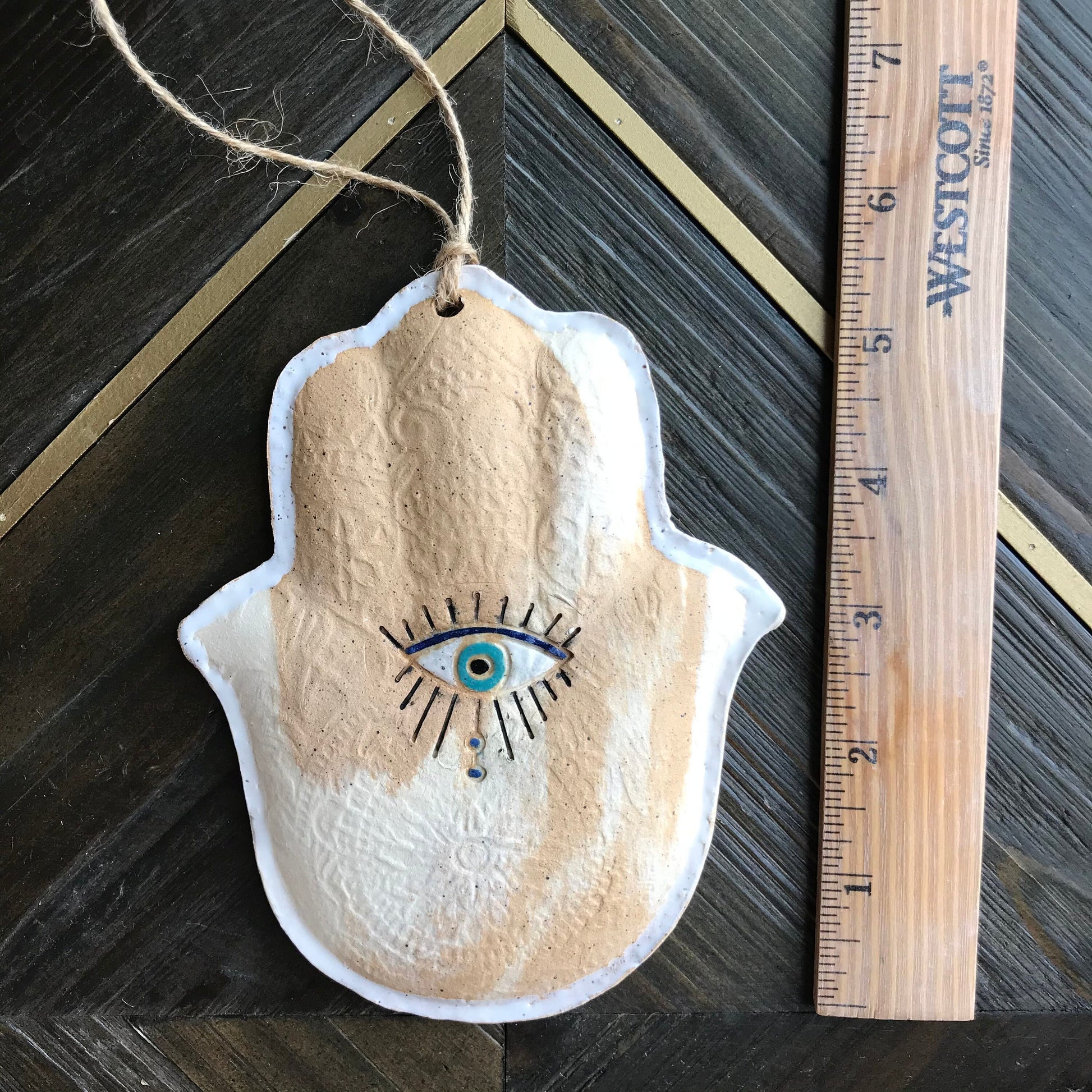 Hamsa with evil eye wall hanging