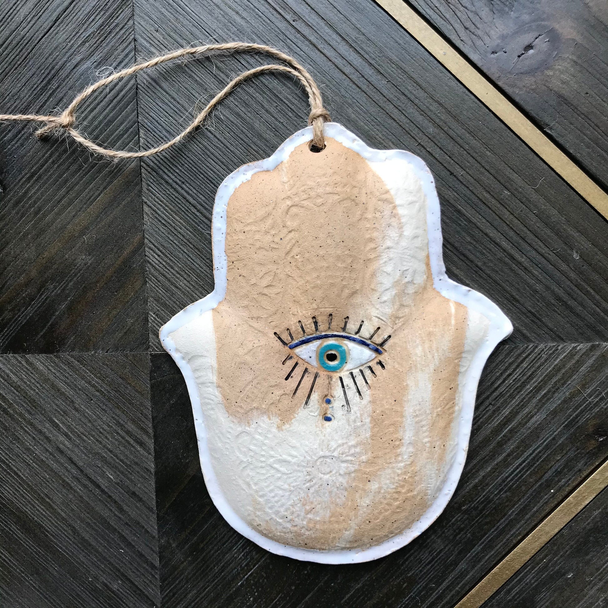 Hamsa with evil eye wall hanging