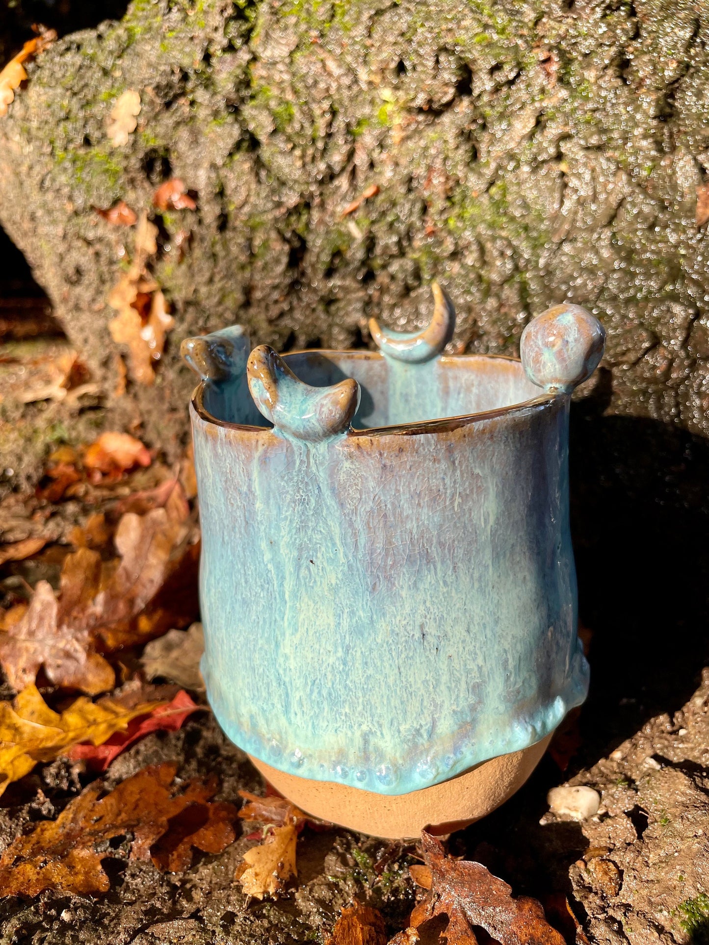 Moon Phase handmade ceramic vase