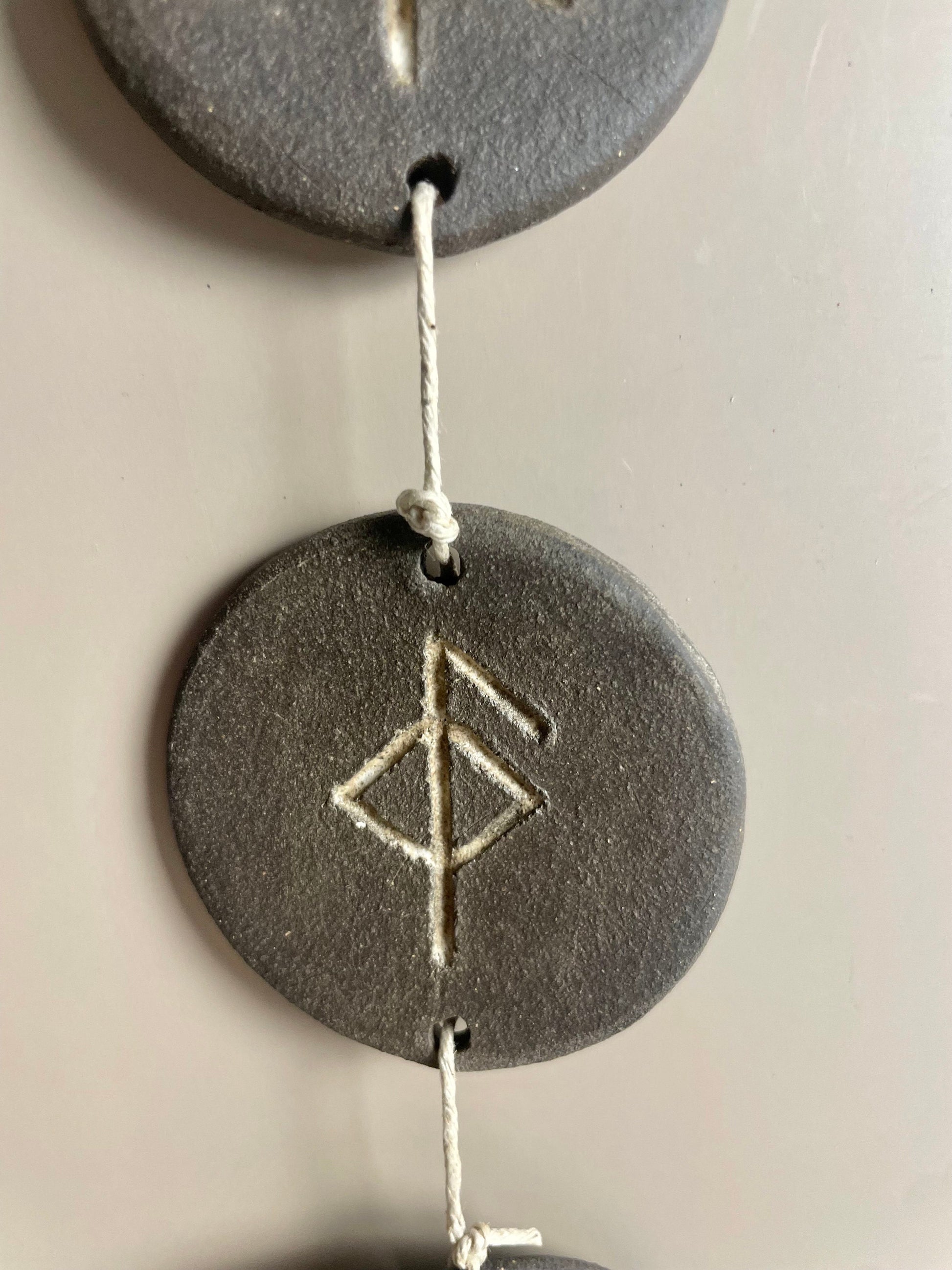 LUCK in LOVE and HEALTH ceramic rune talisman