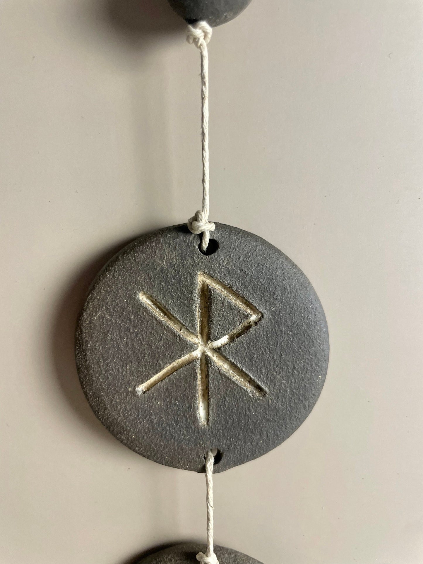 LUCK in LOVE and HEALTH ceramic rune talisman