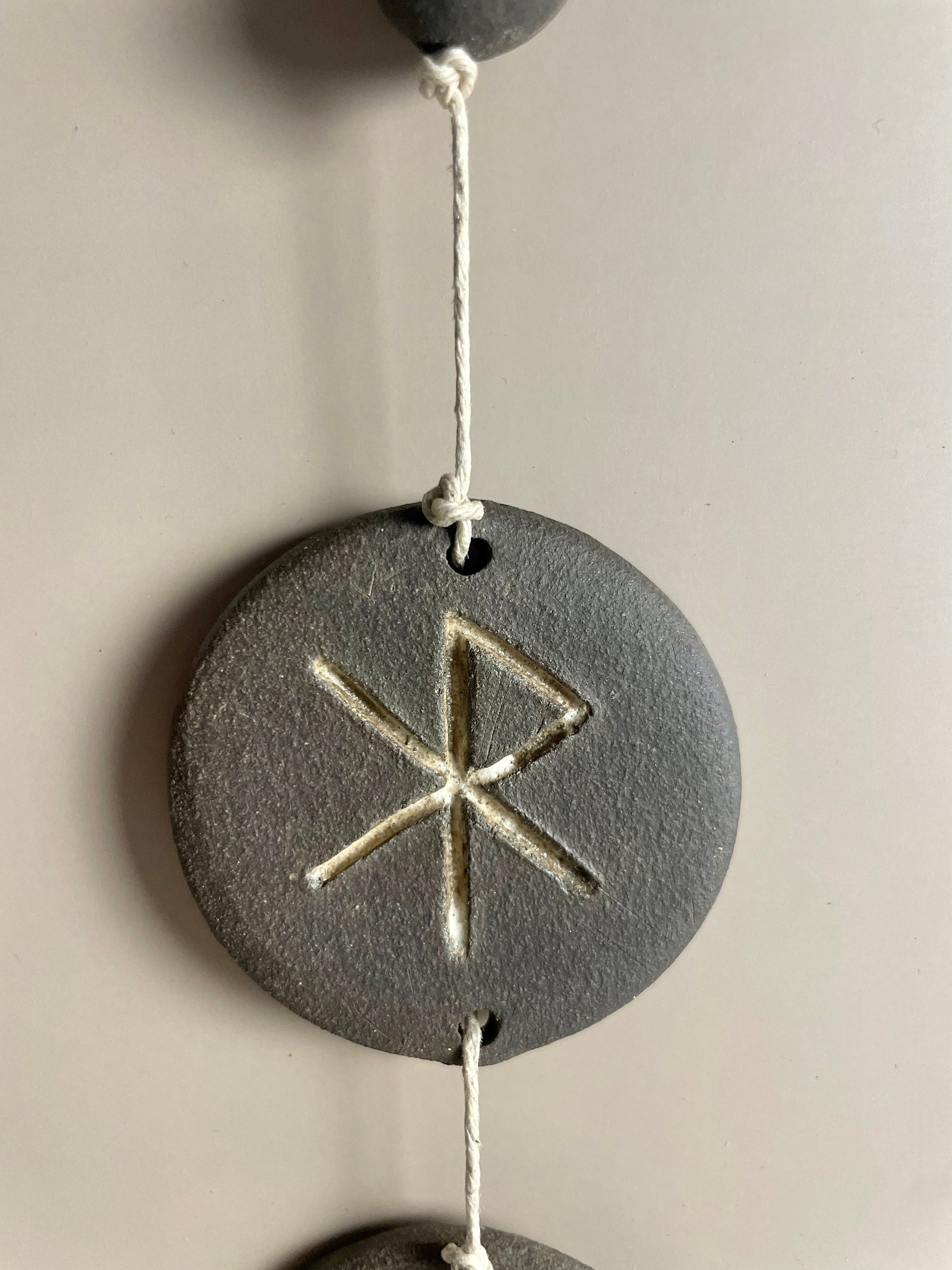 LUCK in LOVE and HEALTH ceramic rune talisman