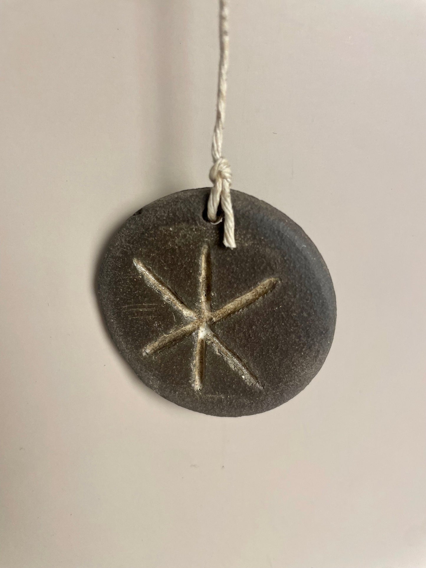 HOPE and STRENGTH handmade ceramic talisman