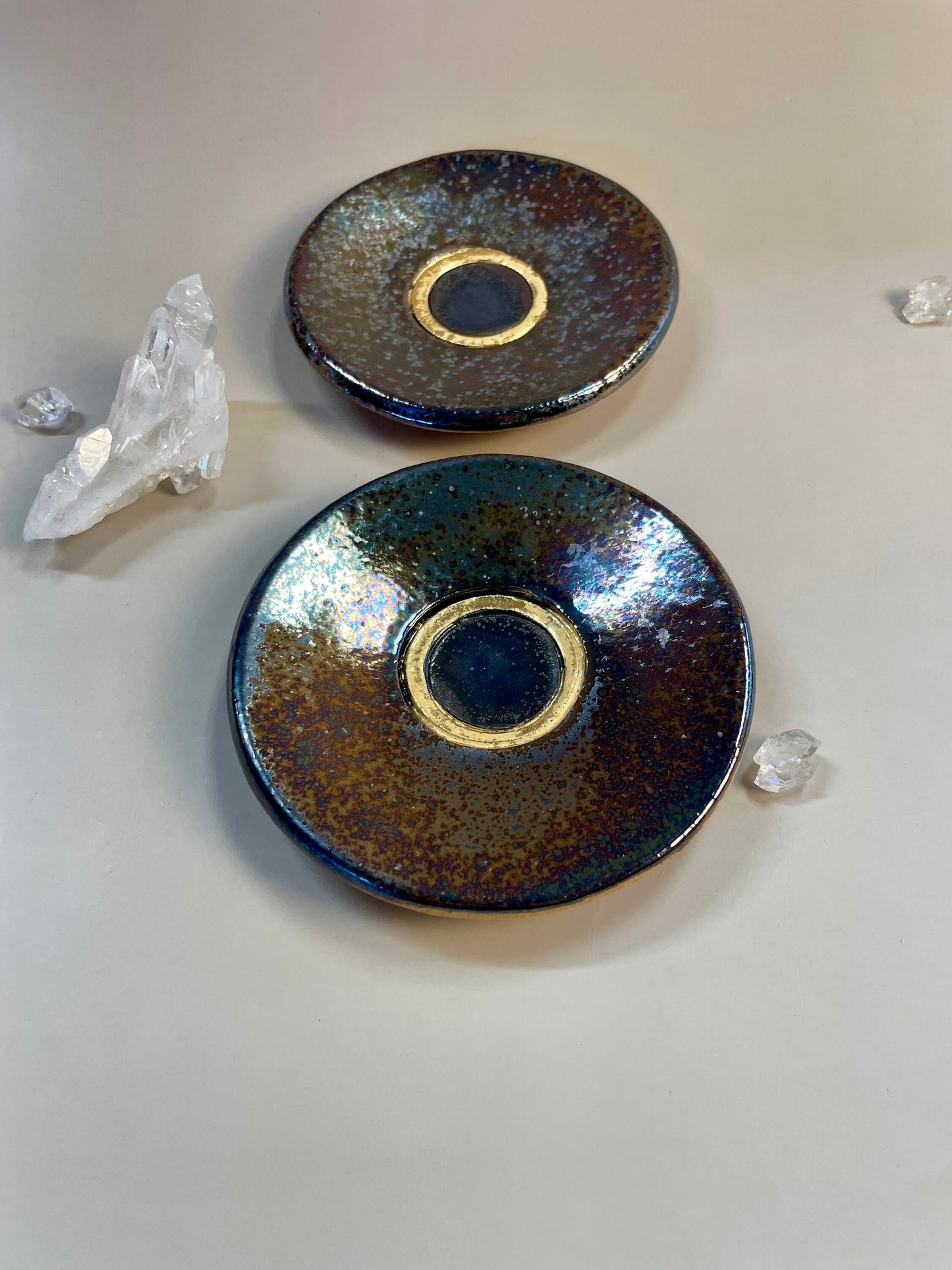 Solar Eclipse handmade ceramic small dishes