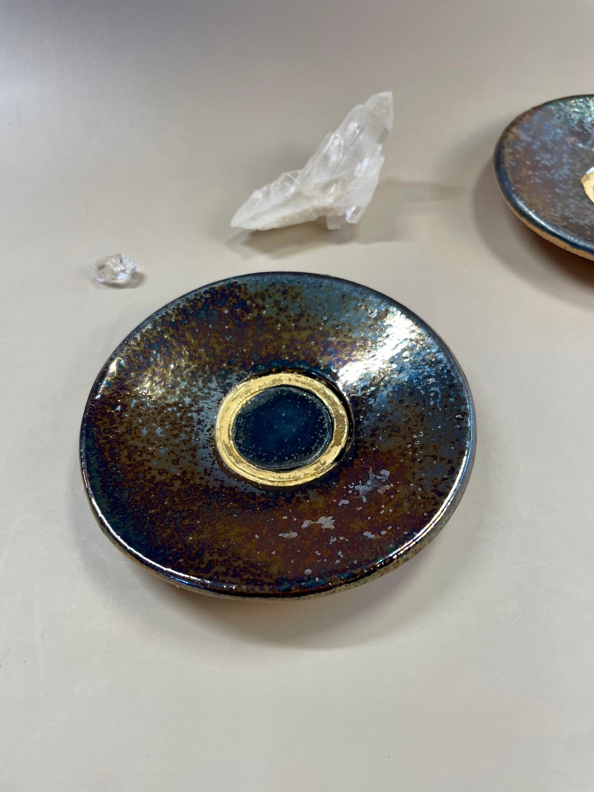 Solar Eclipse handmade ceramic small dishes