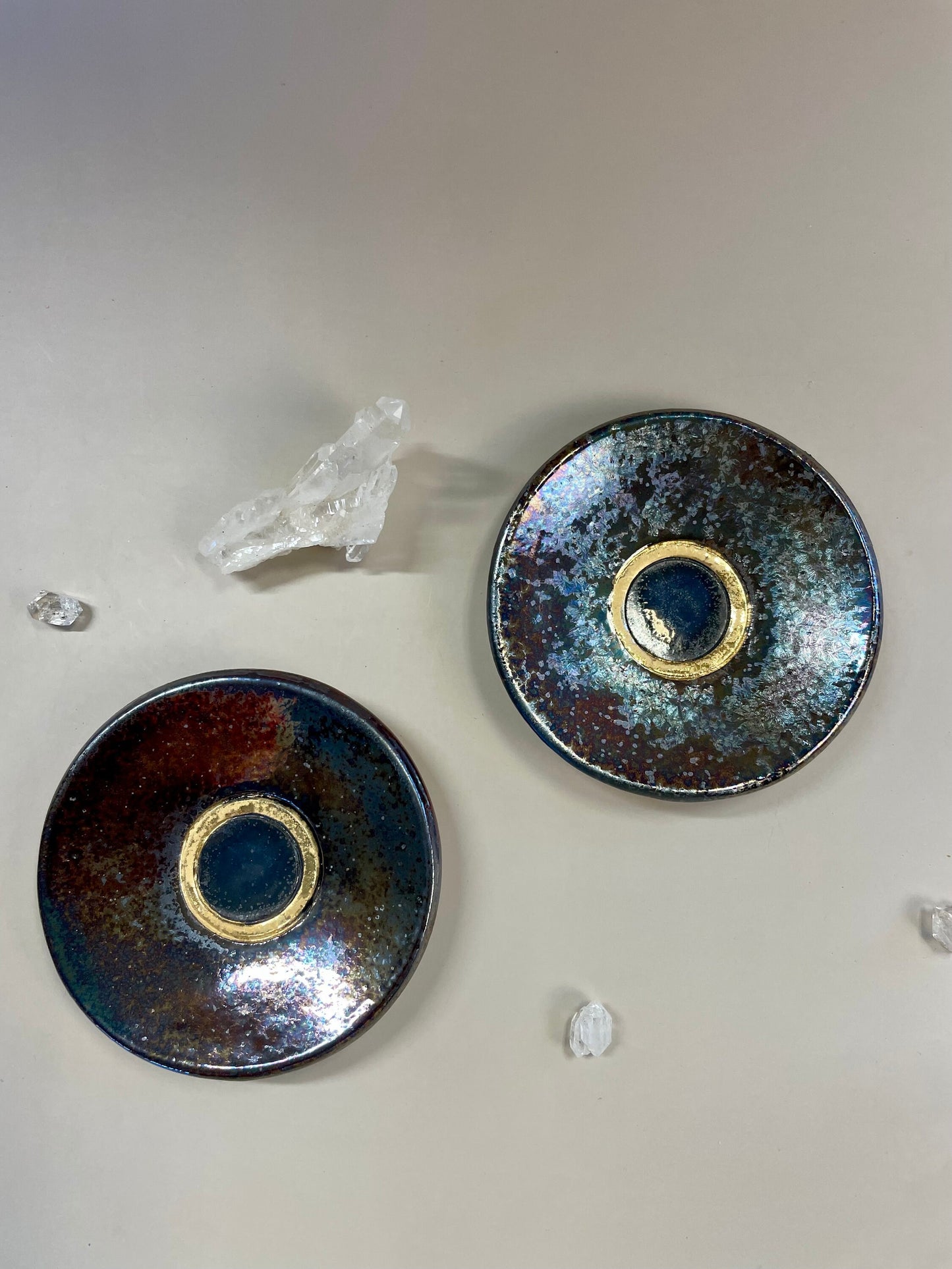 Solar Eclipse handmade ceramic small dishes