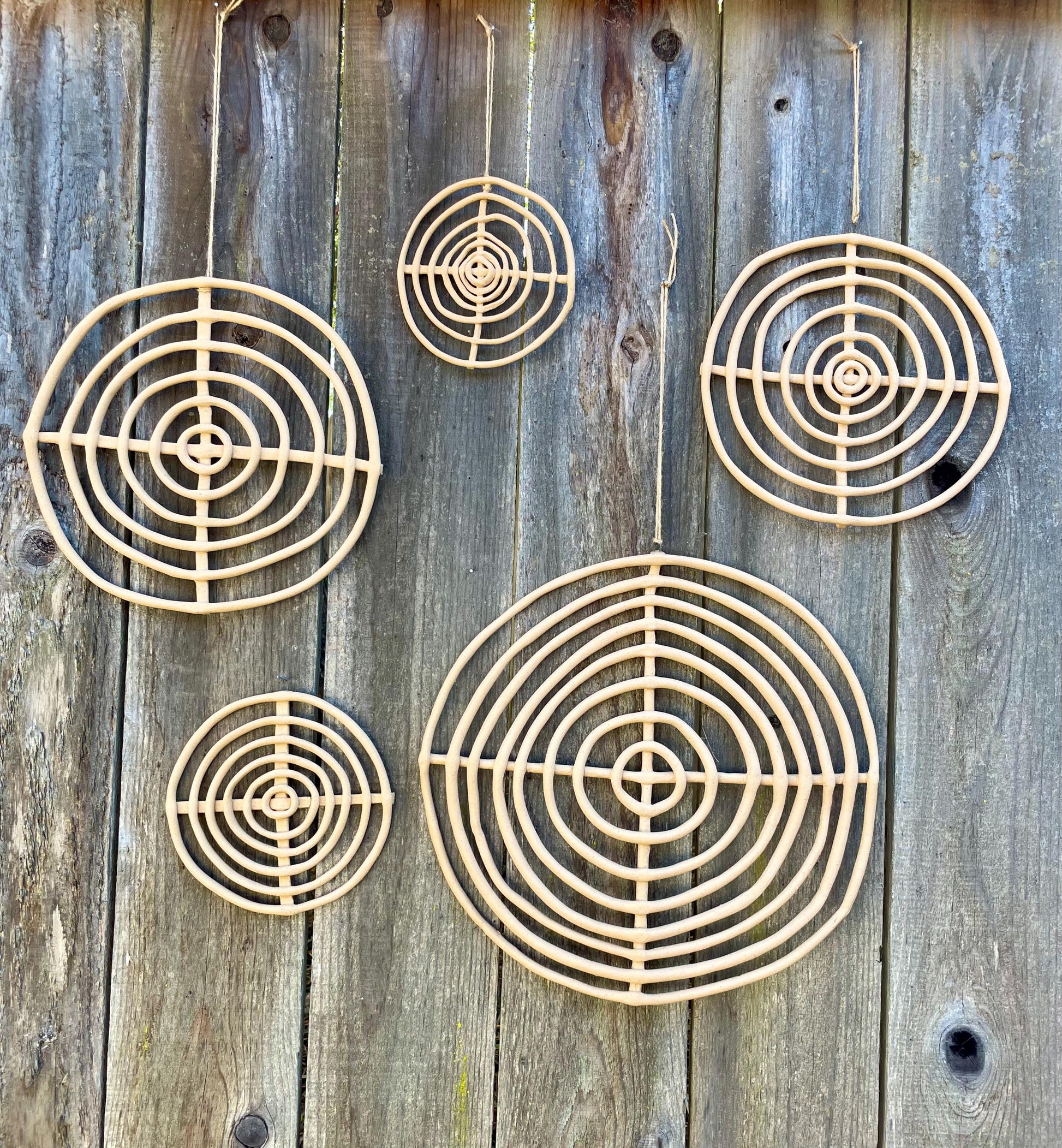 Concentric Circle Medium Handmade Clay Wall Hanging