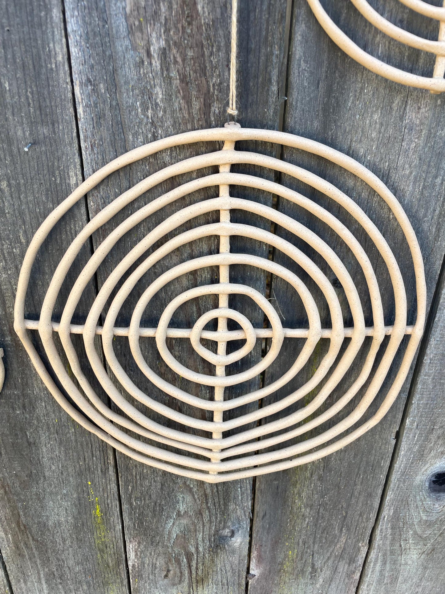 Medium Concentric Circle Handmade Clay Wall Hanging