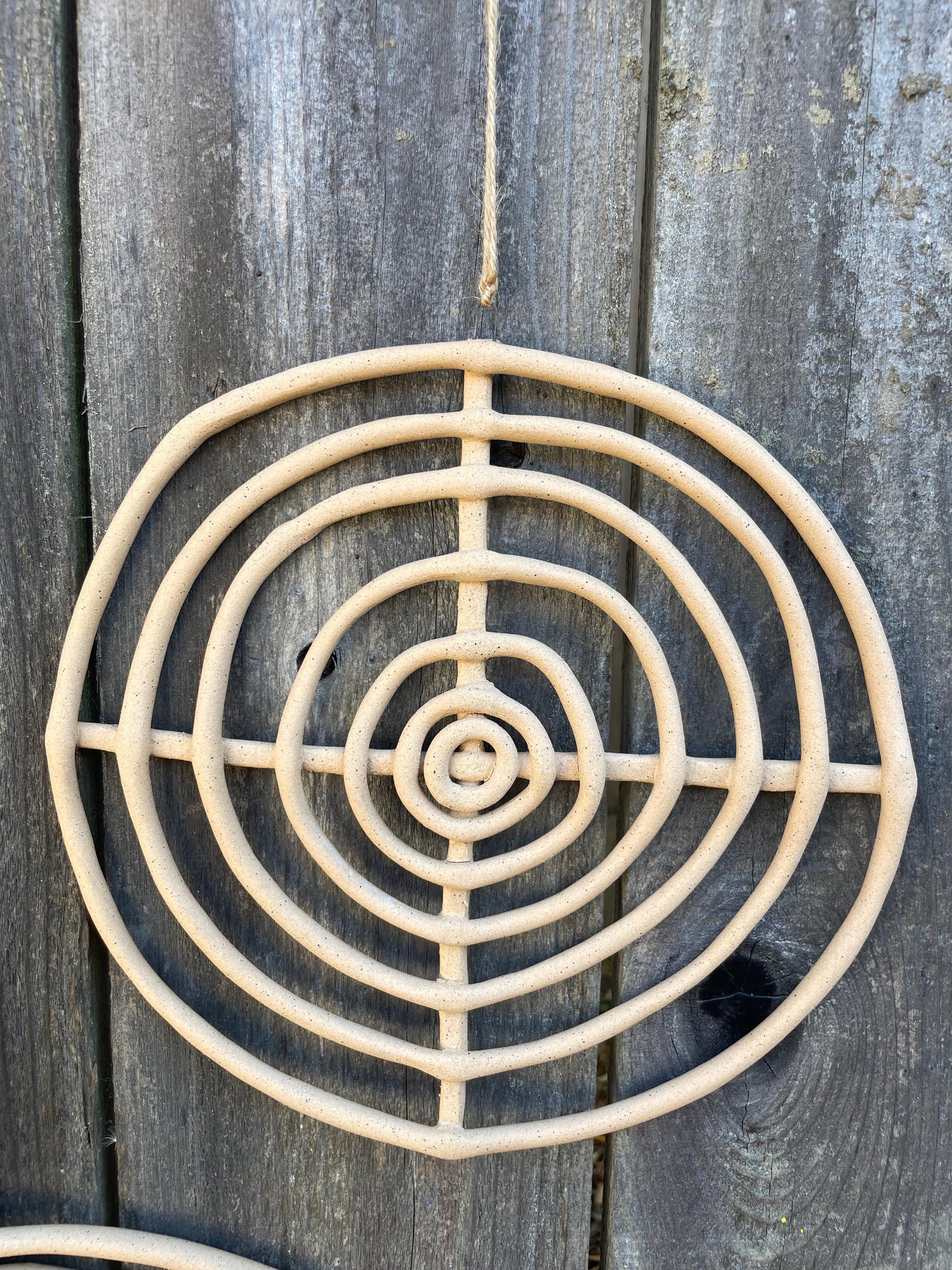 Concentric Circle Medium Handmade Clay Wall Hanging