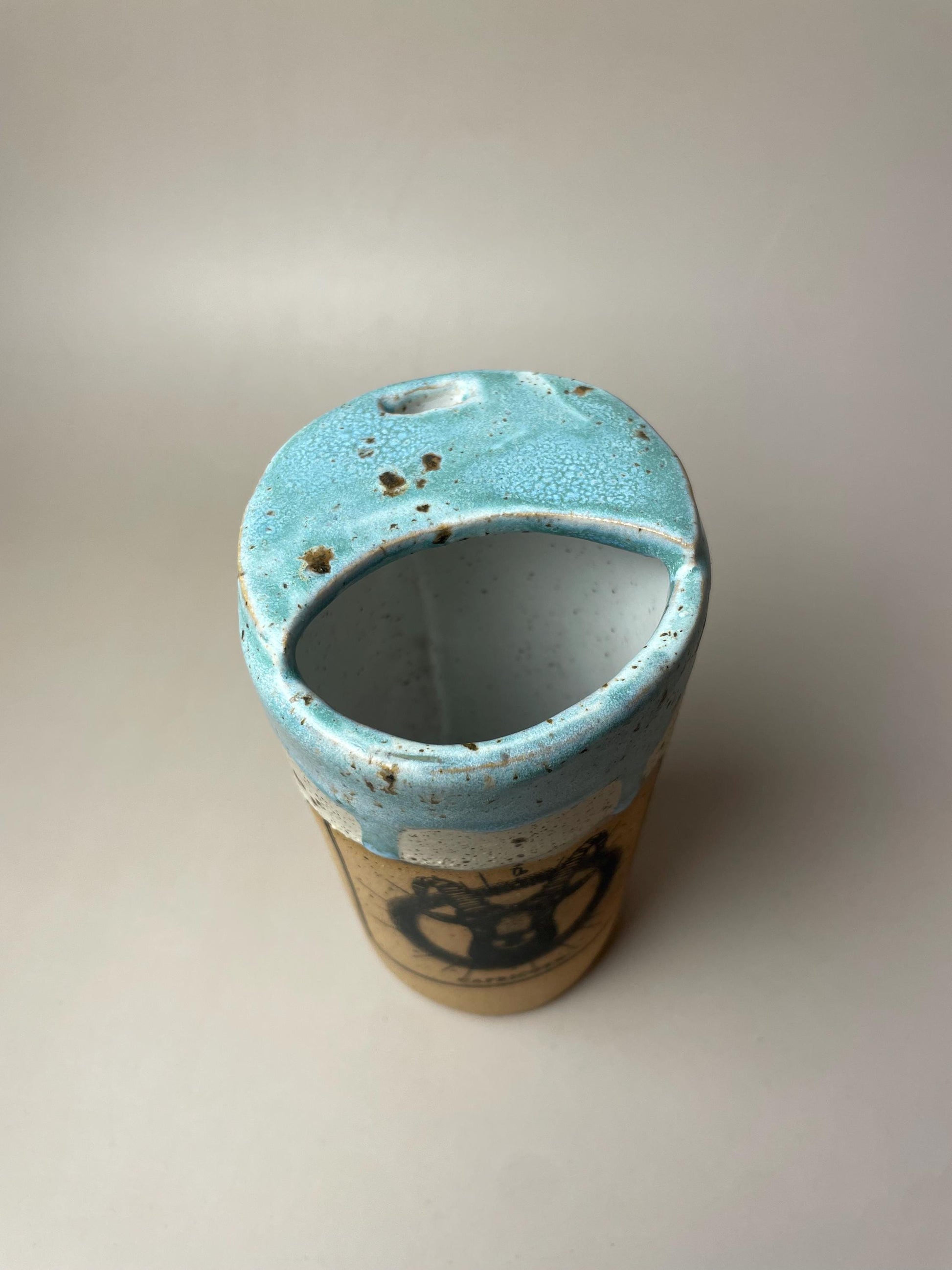 Capricorn blue speckled ceramic to go Coffee Mug