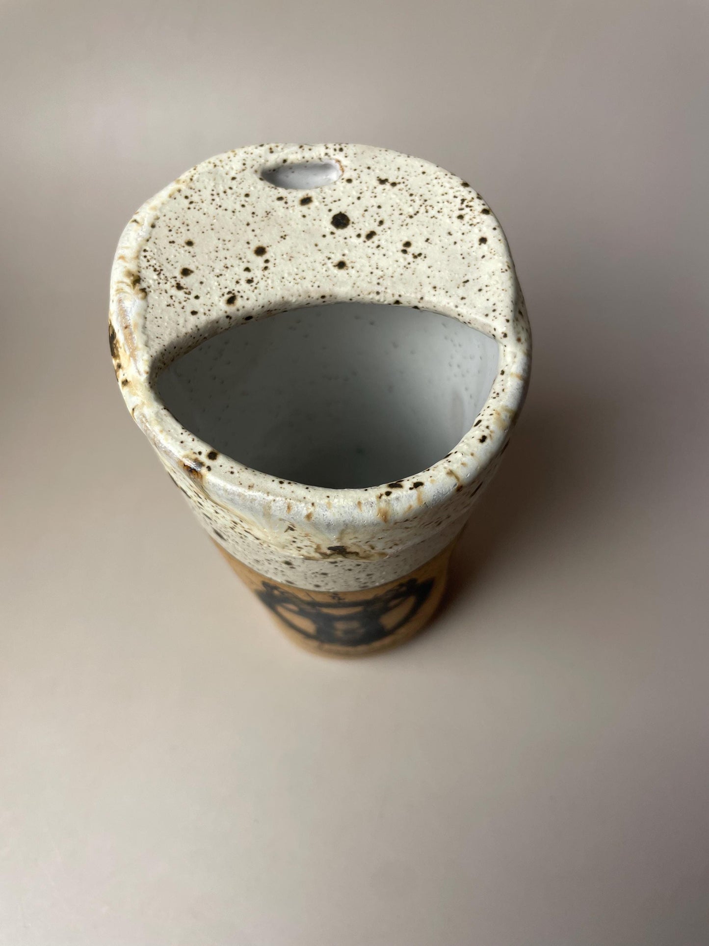 Capricorn white speckled ceramic to go Coffee Mug