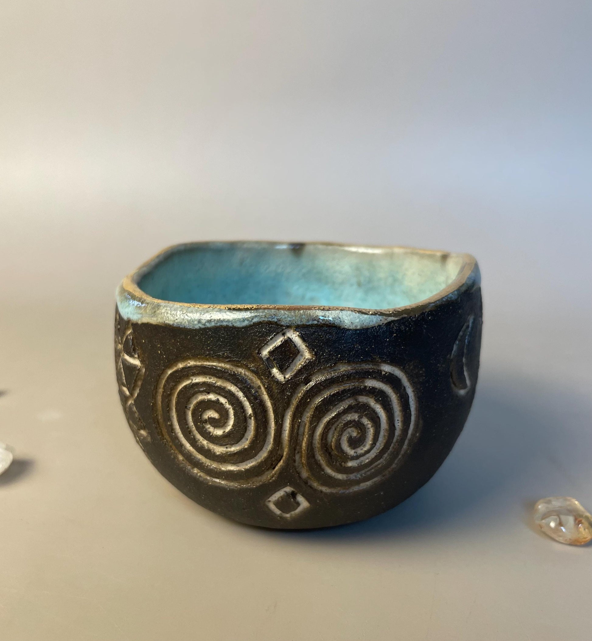 Handmade ceramic Newgrange inspired cup