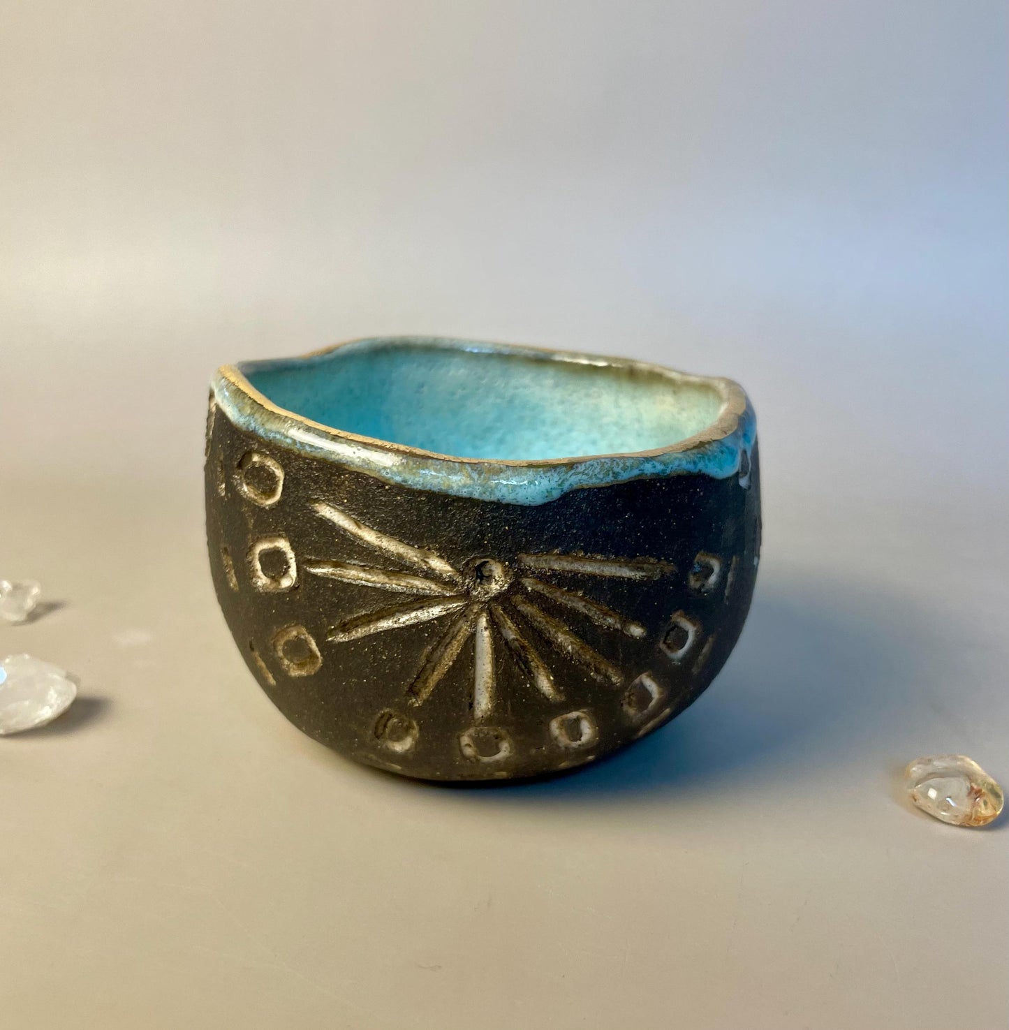 Handmade ceramic Newgrange inspired cup