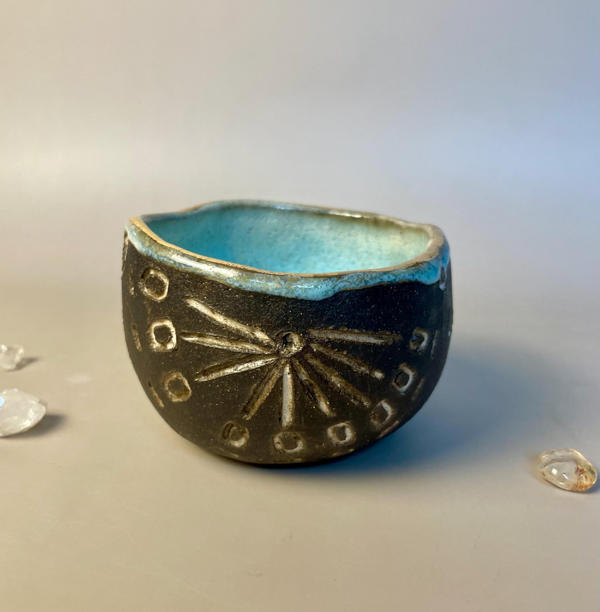Handmade ceramic Newgrange inspired cup
