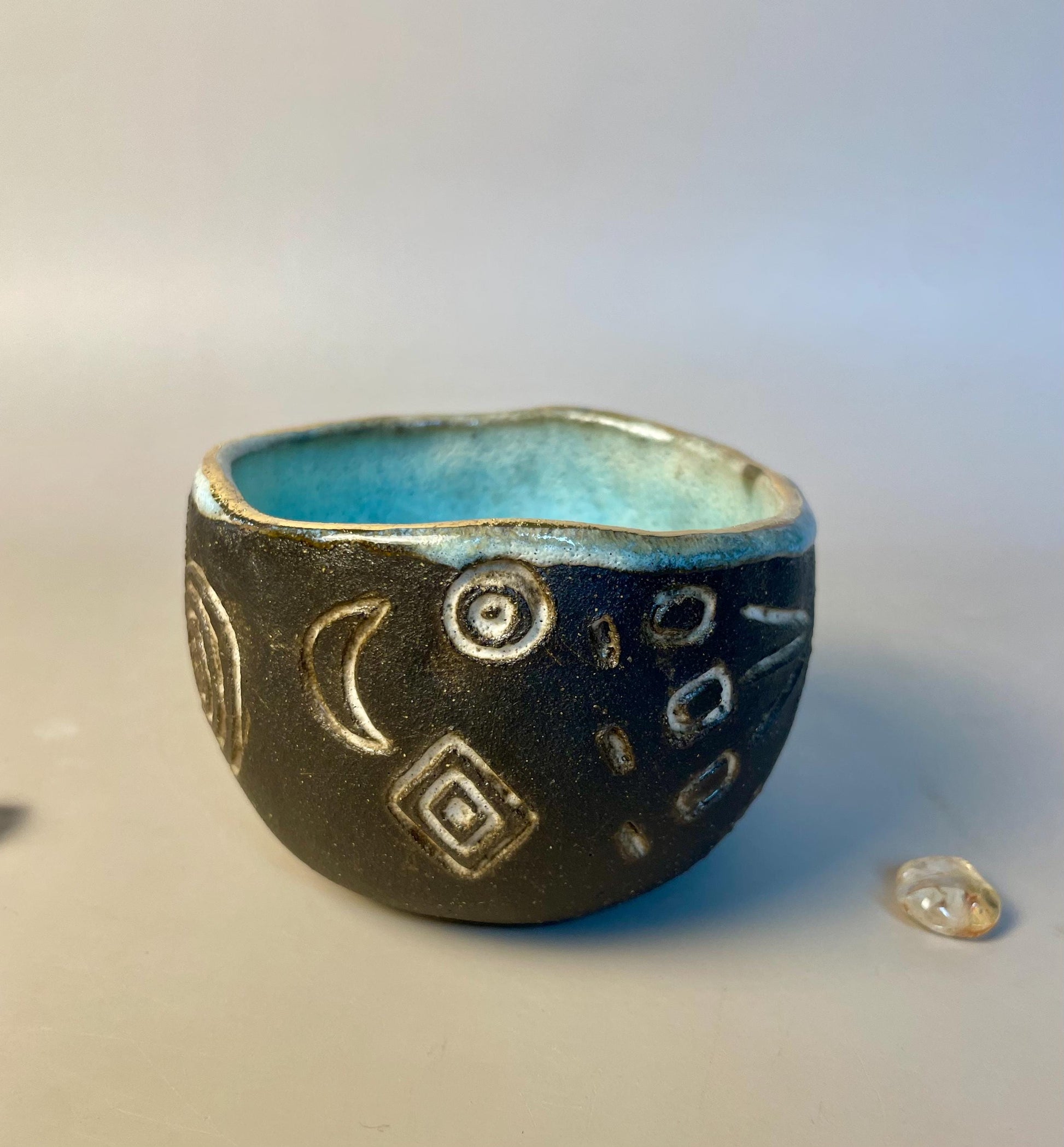 Handmade ceramic Newgrange inspired cup