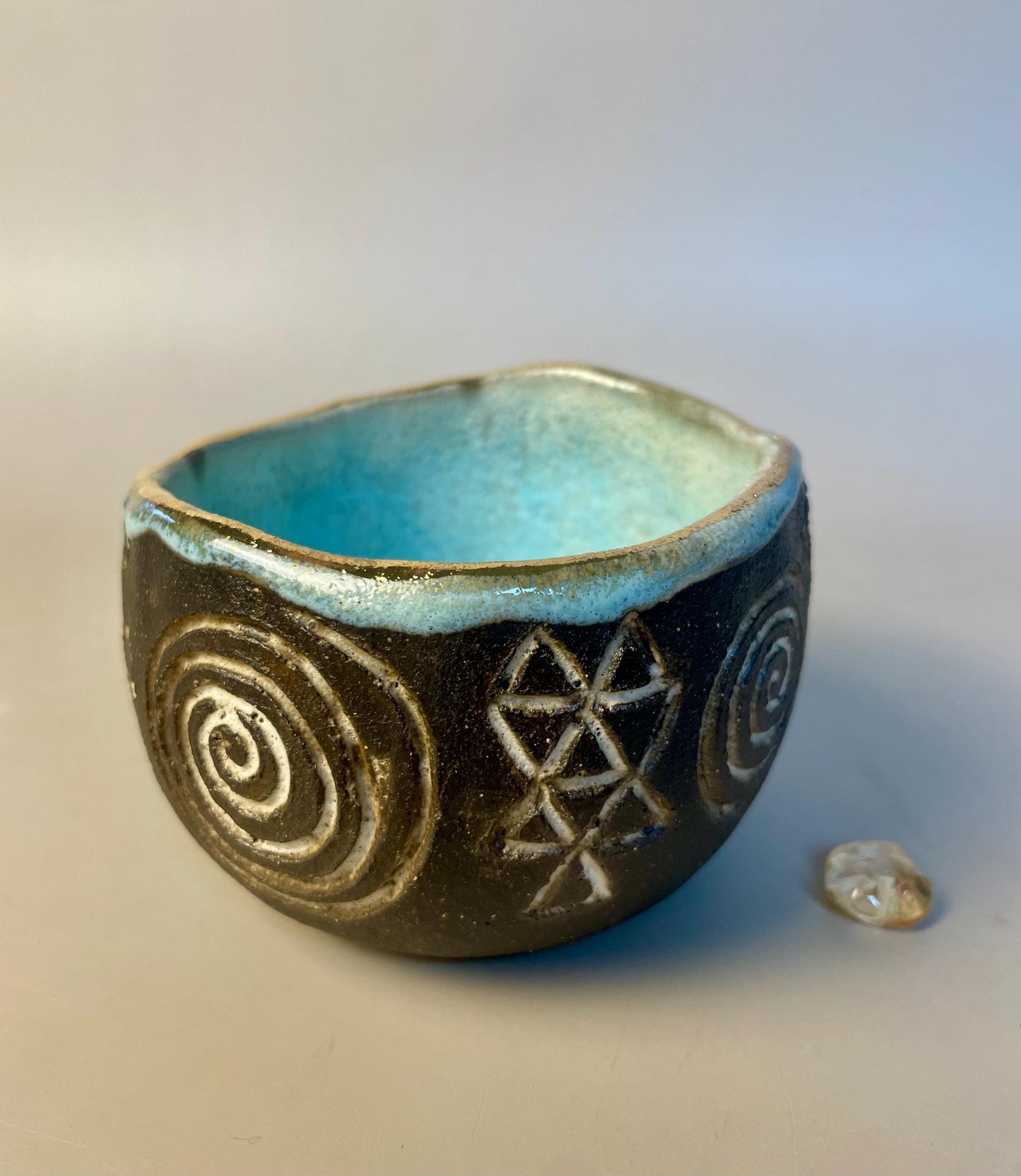 Handmade ceramic Newgrange inspired cup