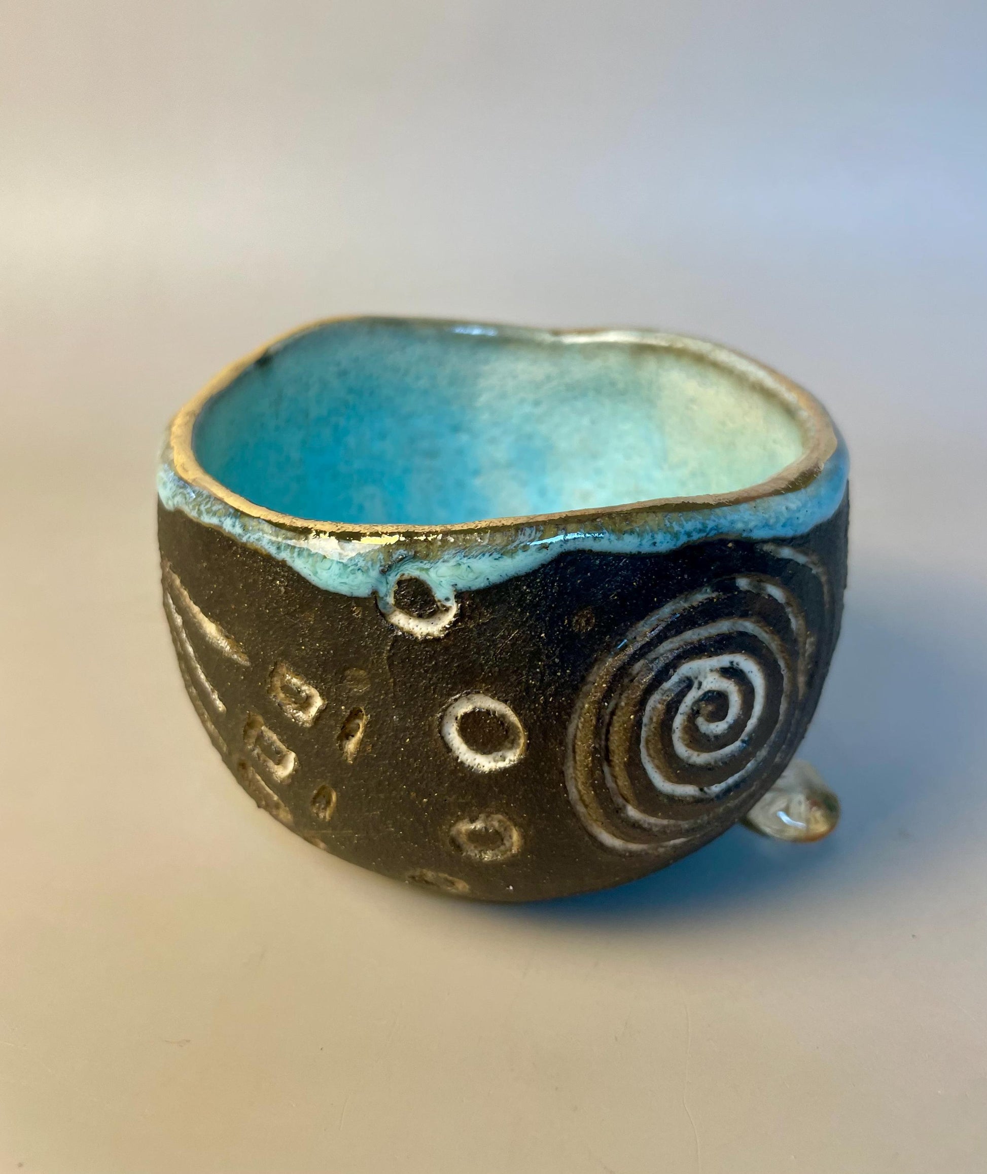 Handmade ceramic Newgrange inspired cup