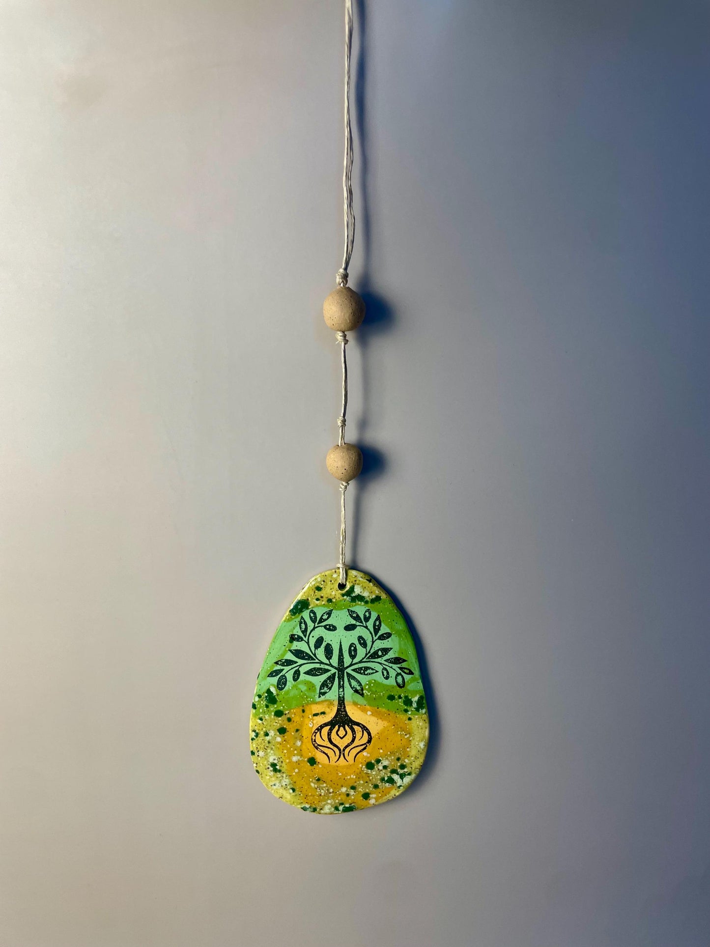 Tree of Life Ceramic Talisman – Handmade Hanging Ornament