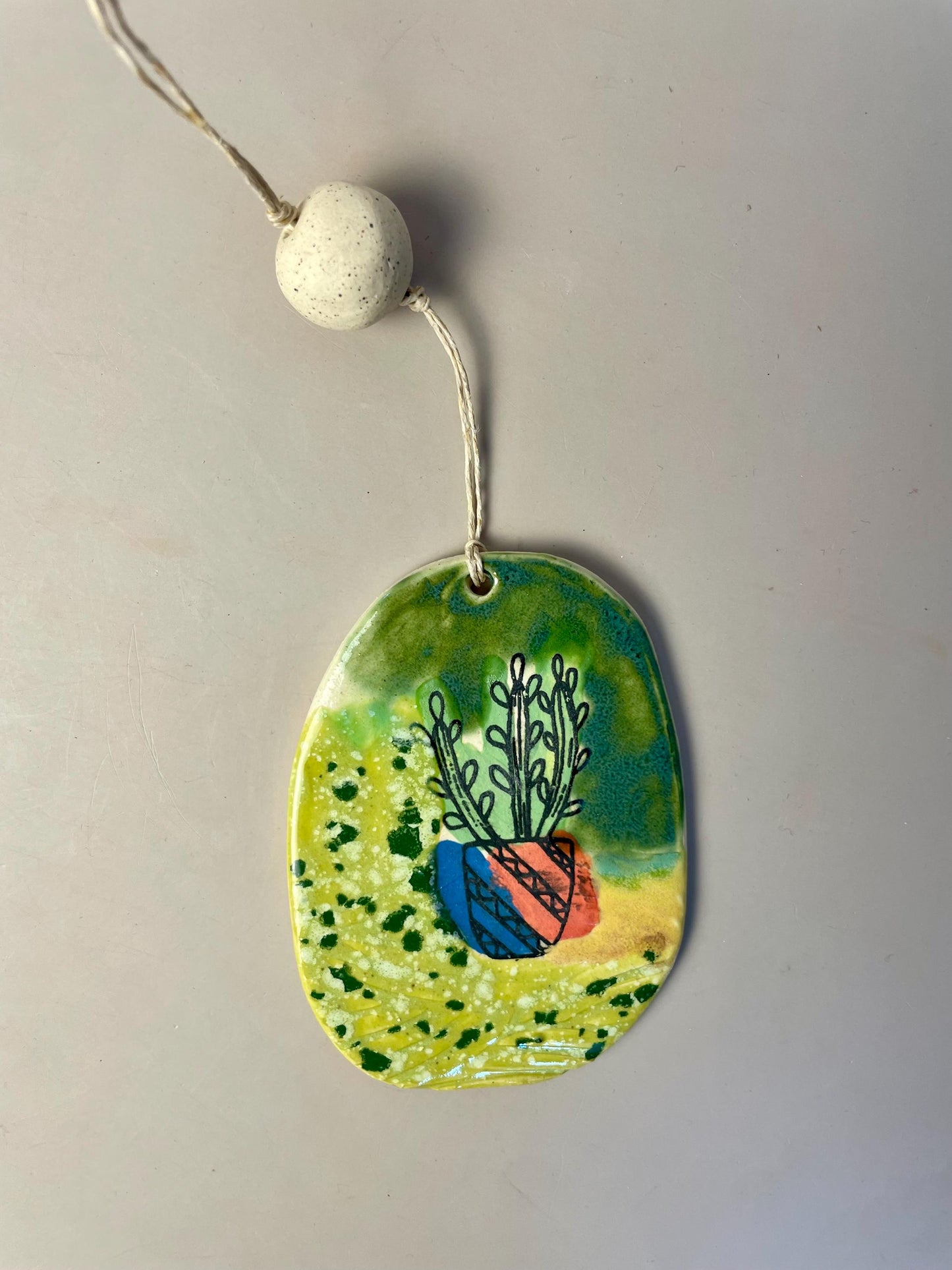 Cactus Ornament – Handmade Ceramic Southwest Decor