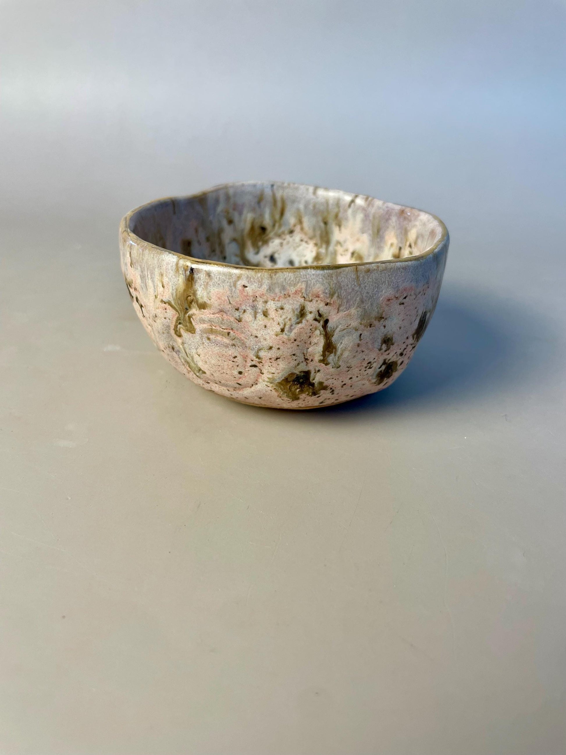 Handmade Pink and Brown Palo Santo Bowl – Ceramic Smudge Holder