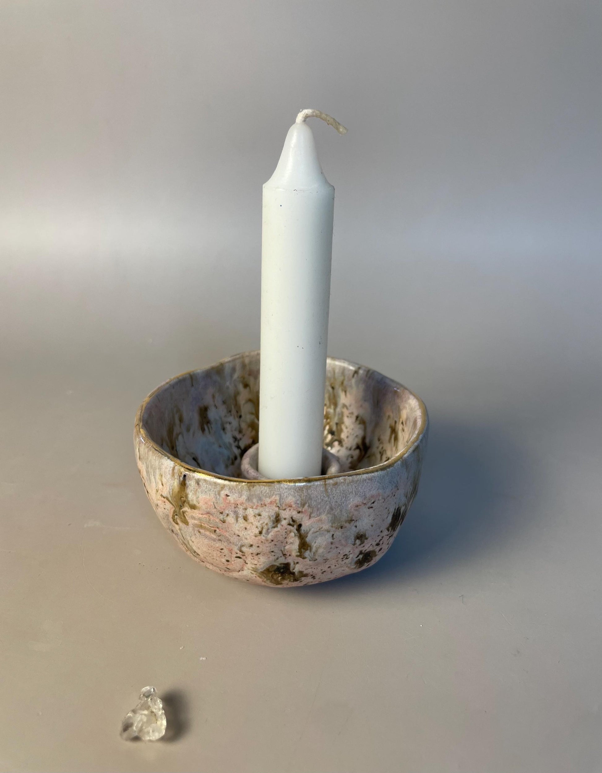 Handmade Pink and Brown Palo Santo Bowl – Ceramic Smudge Holder
