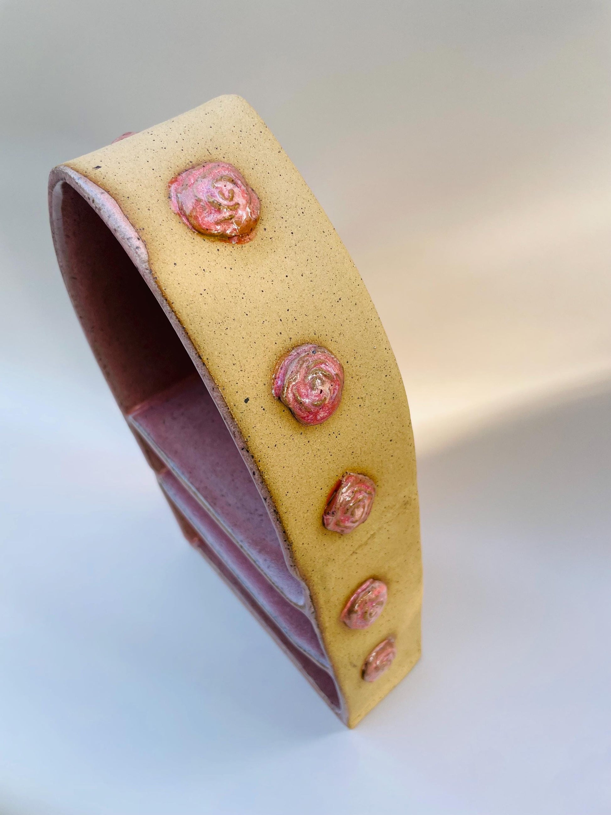 Handmade ceramic rose divine feminine shelf altar