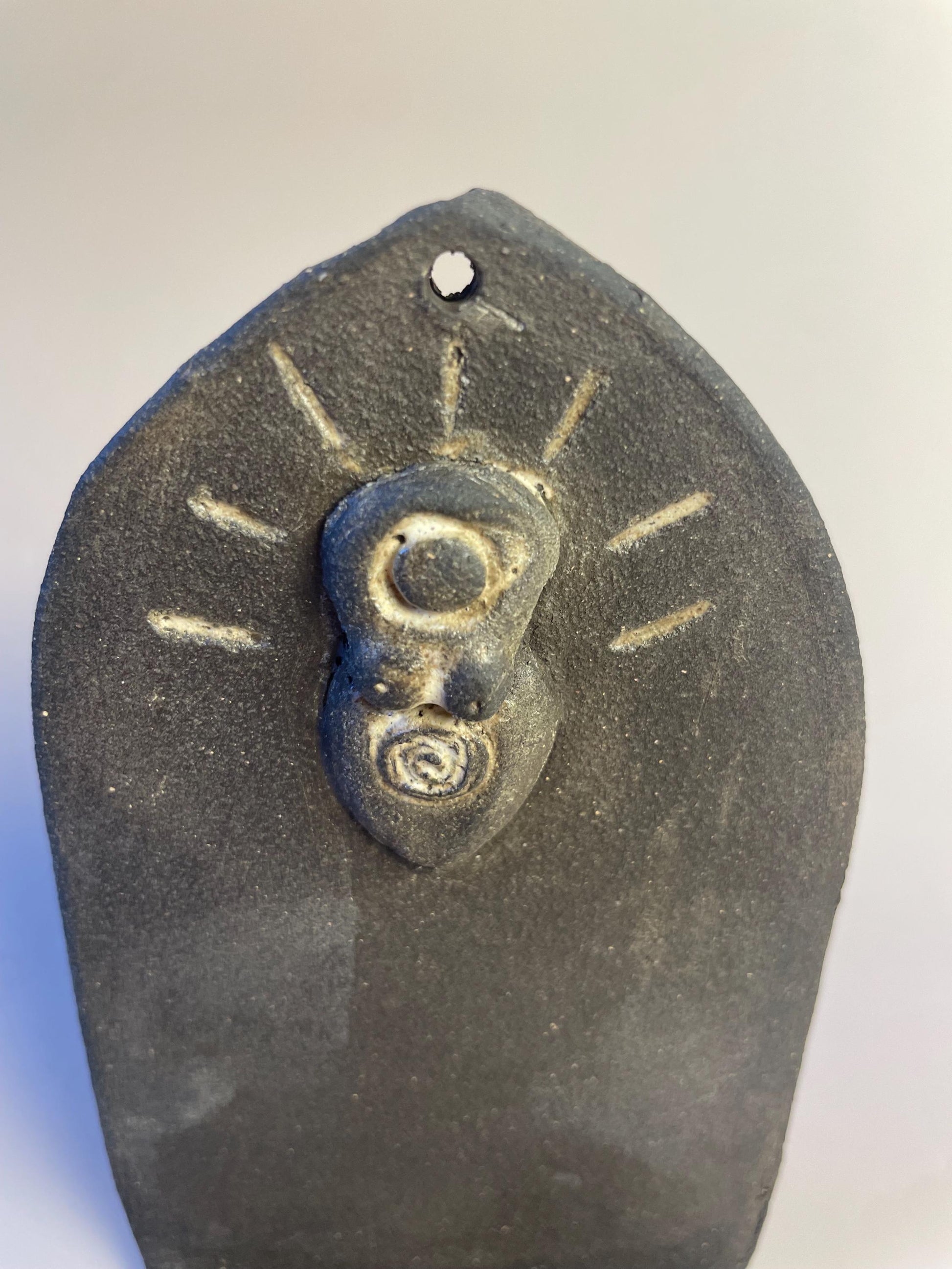 Small Goddess Altar and Handmade Dark Clay Shrine