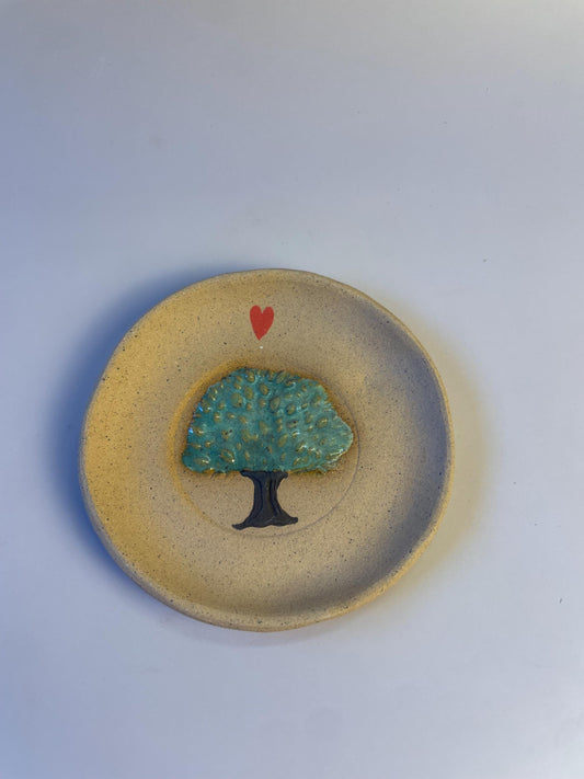 Handmade Ceramic Tree Love Trinket Dish