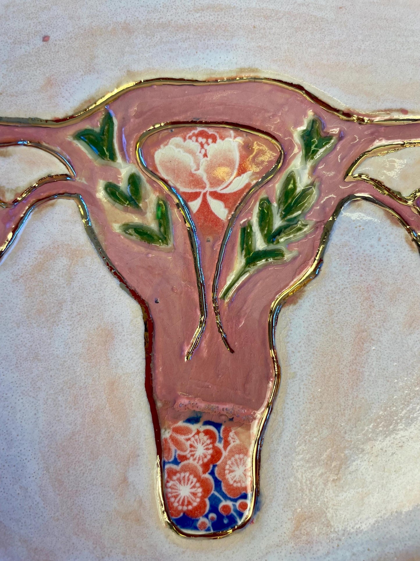 Divine Feminine Ritual Set – Sacred Womb Bowl, Incense & Candle Holders – Gold‑Lined, Healing Ceramic Art