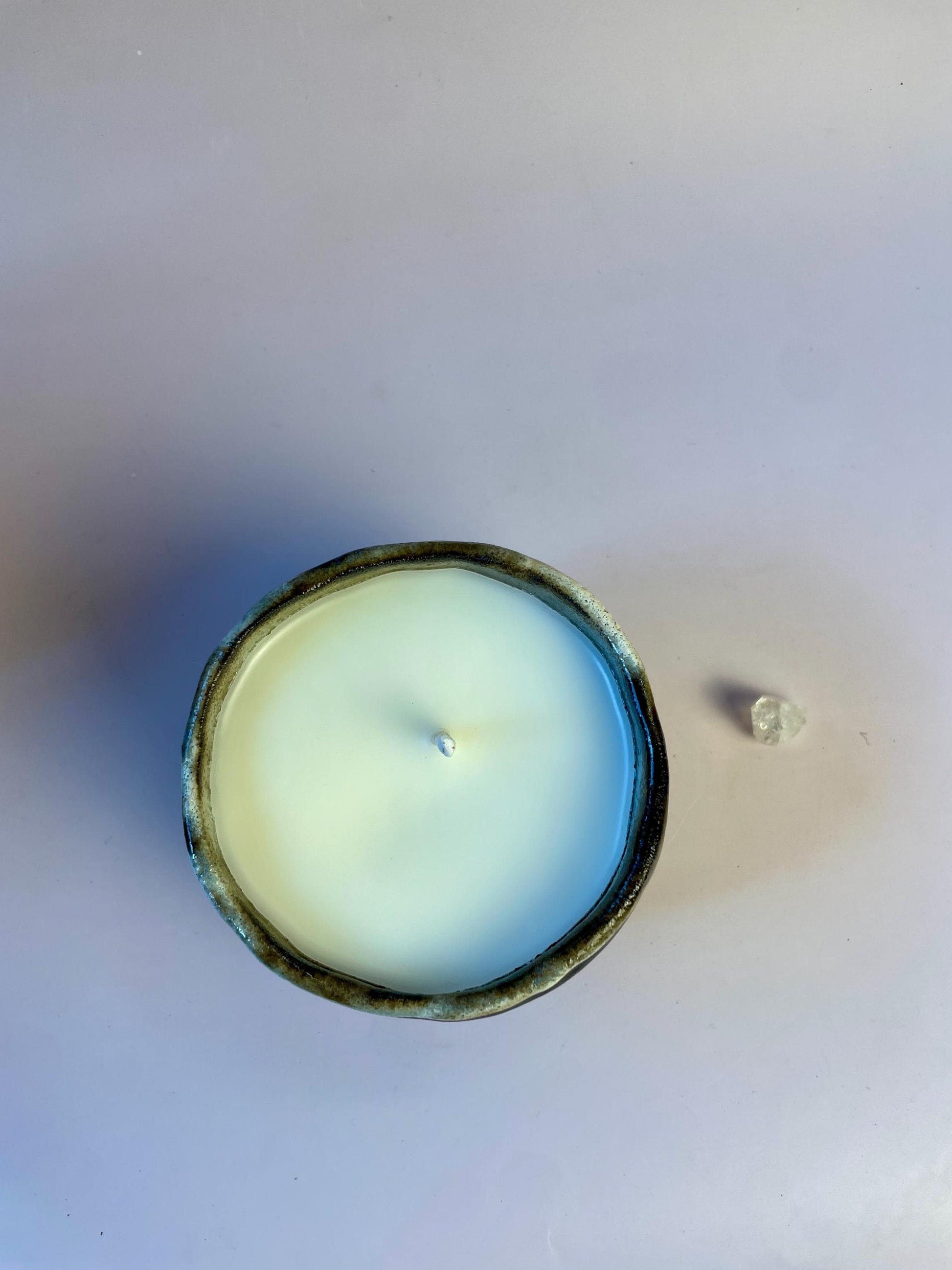 Winter Solstice Candle in Hand Carved Newgrange Vessel – Dark Clay Ritual Candle, Fragrance-Free, Non-Toxic Apricot Wax, Celtic Spiral