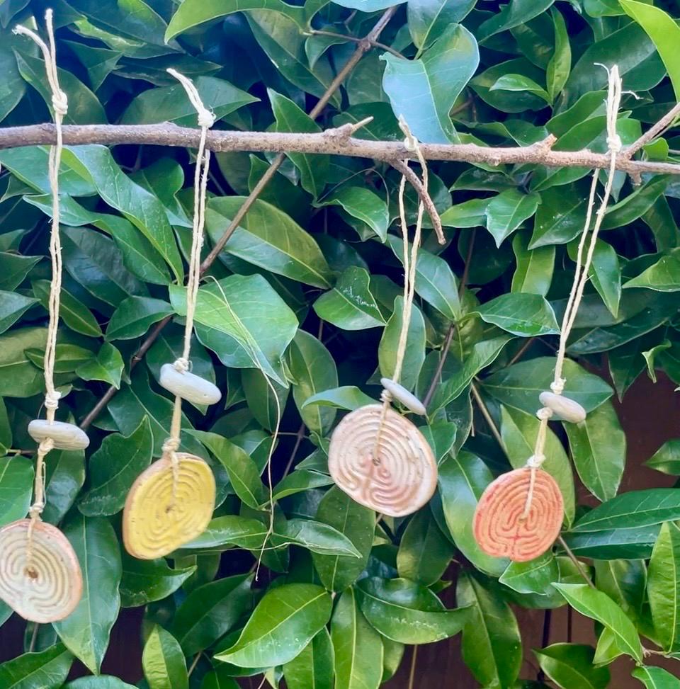 Cretan Labyrinth + Hagstone Talisman | Threshold Charm of Passage and Protection