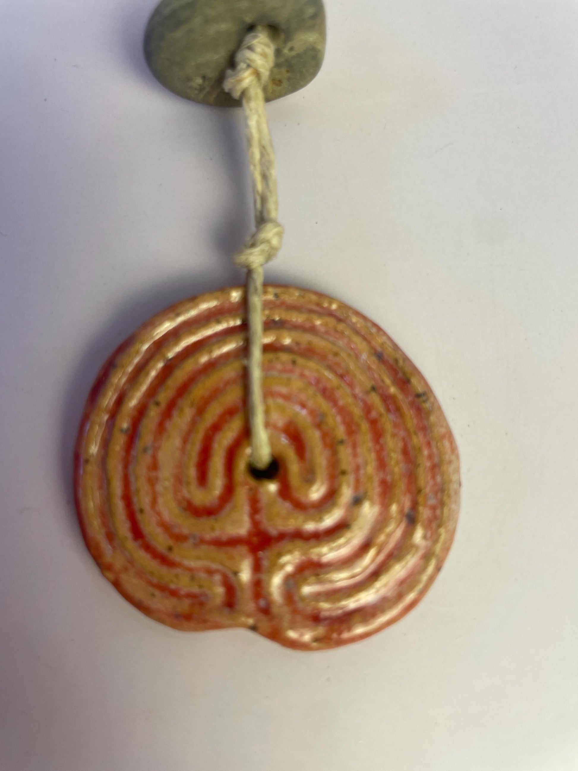 Cretan Labyrinth + Hagstone Talisman | Threshold Charm of Passage and Protection