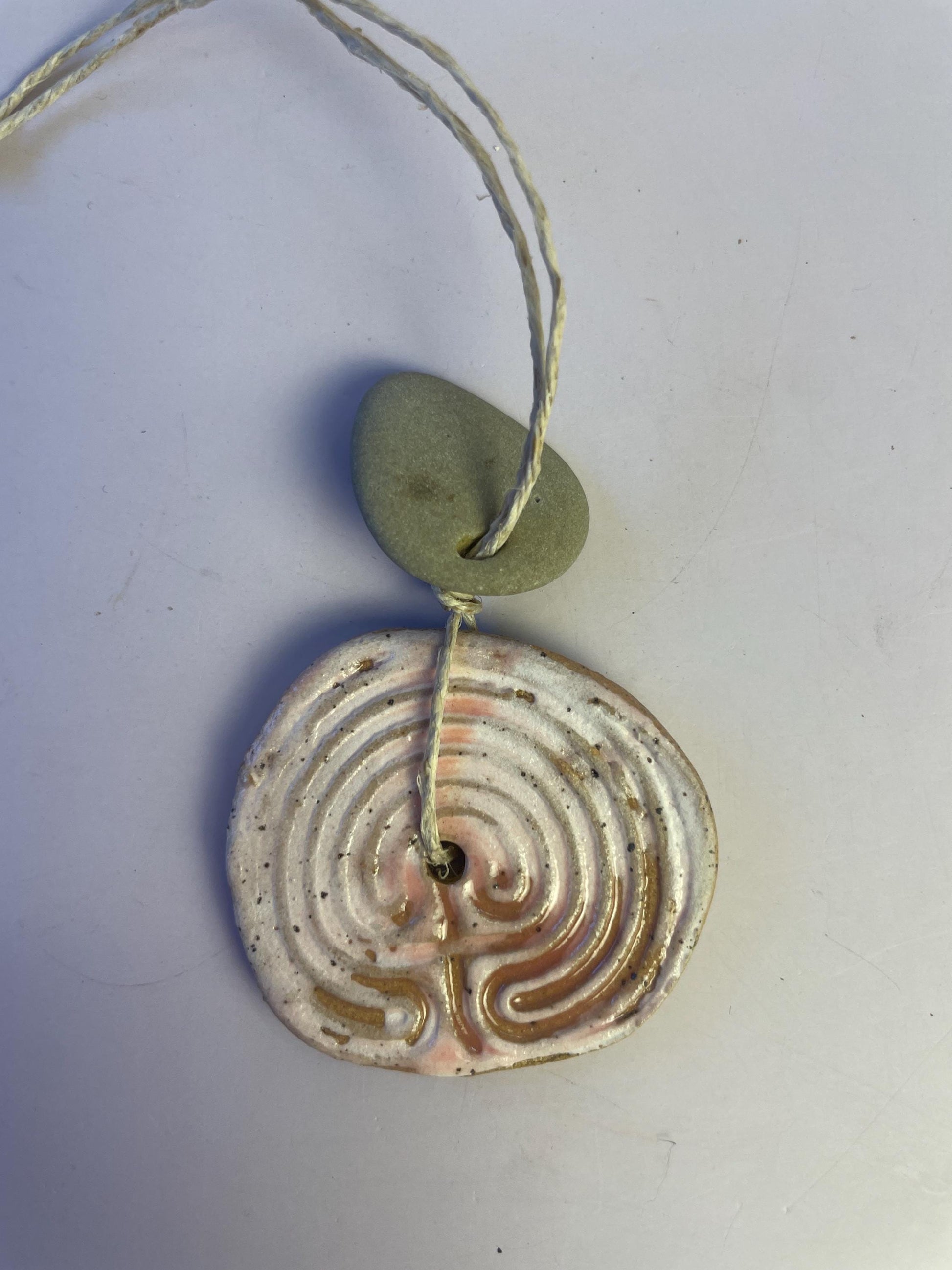 Cretan Labyrinth + Hagstone Talisman | Threshold Charm of Passage and Protection