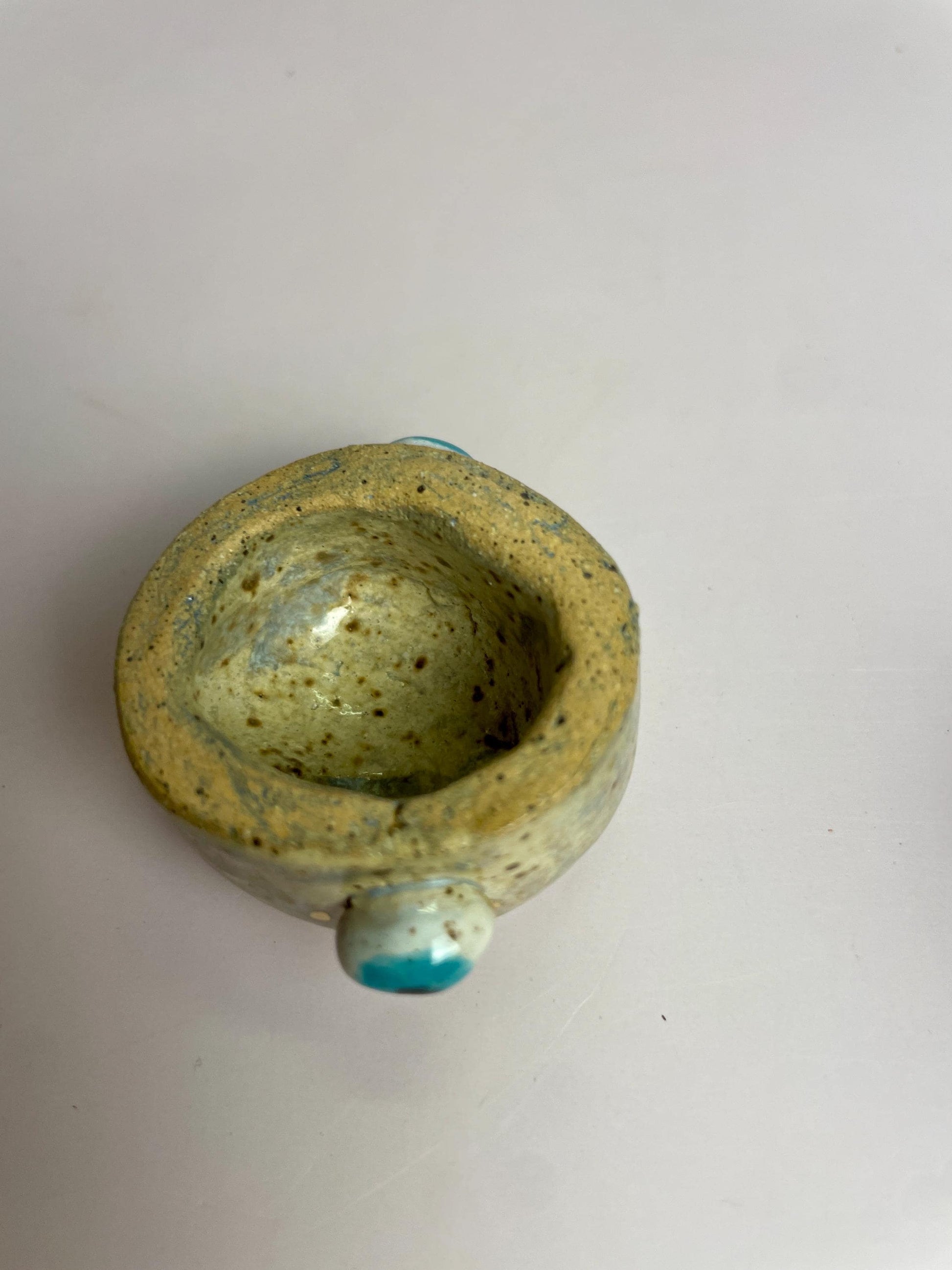 Moon Guardian Jar – Tiny Keepsake Vessel with Eyes and Gold Rays