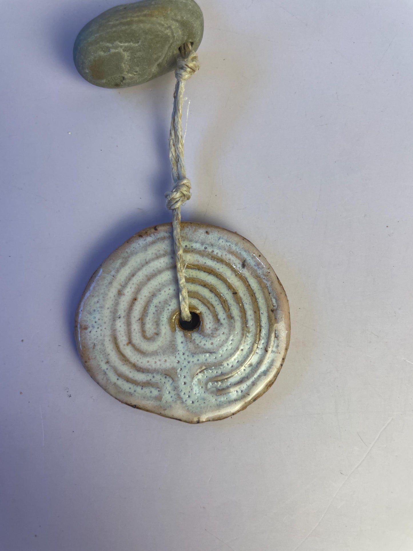 Cretan Labyrinth + Hagstone Talisman | Threshold Charm of Passage and Protection