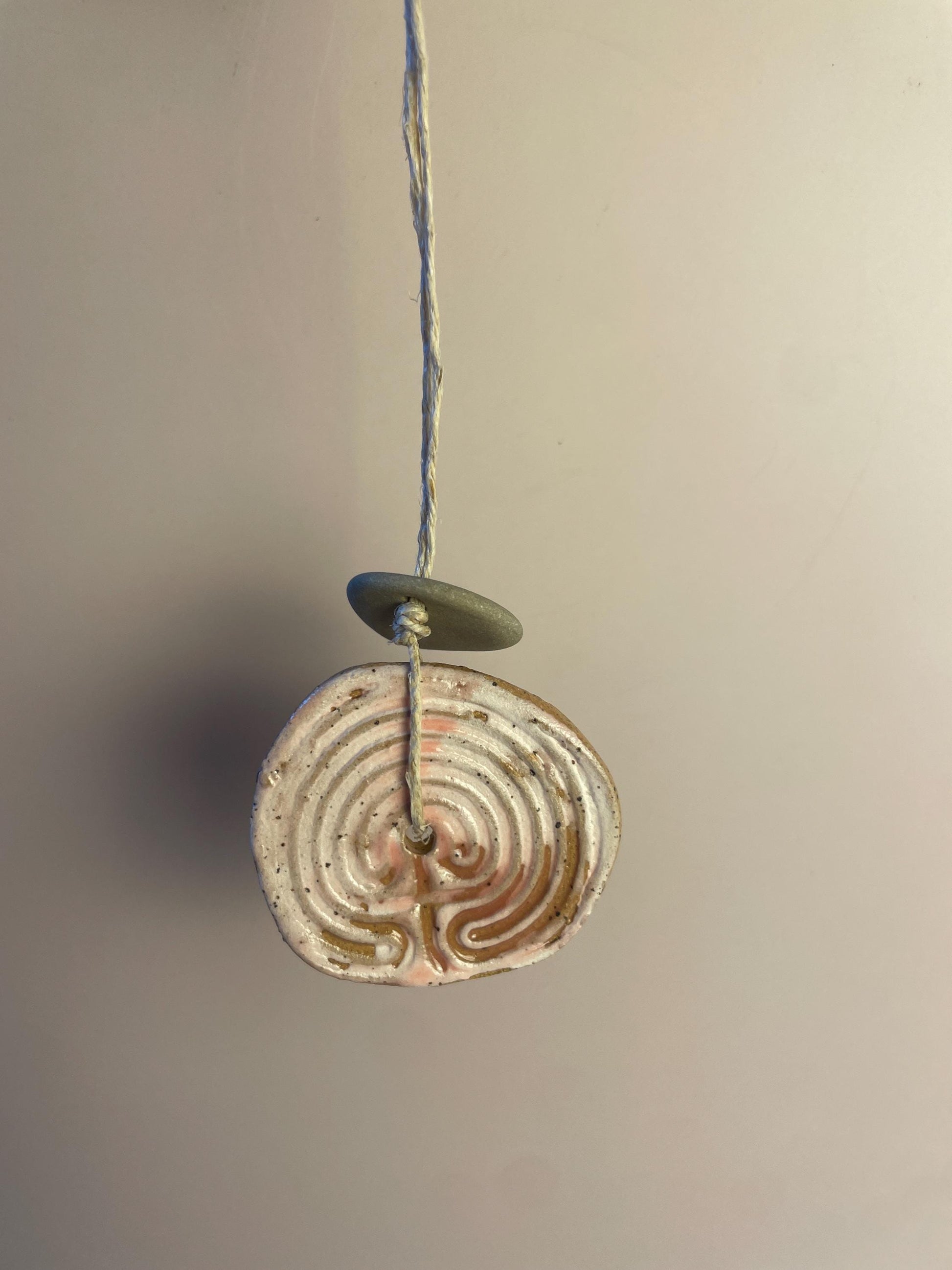 Cretan Labyrinth + Hagstone Talisman | Threshold Charm of Passage and Protection