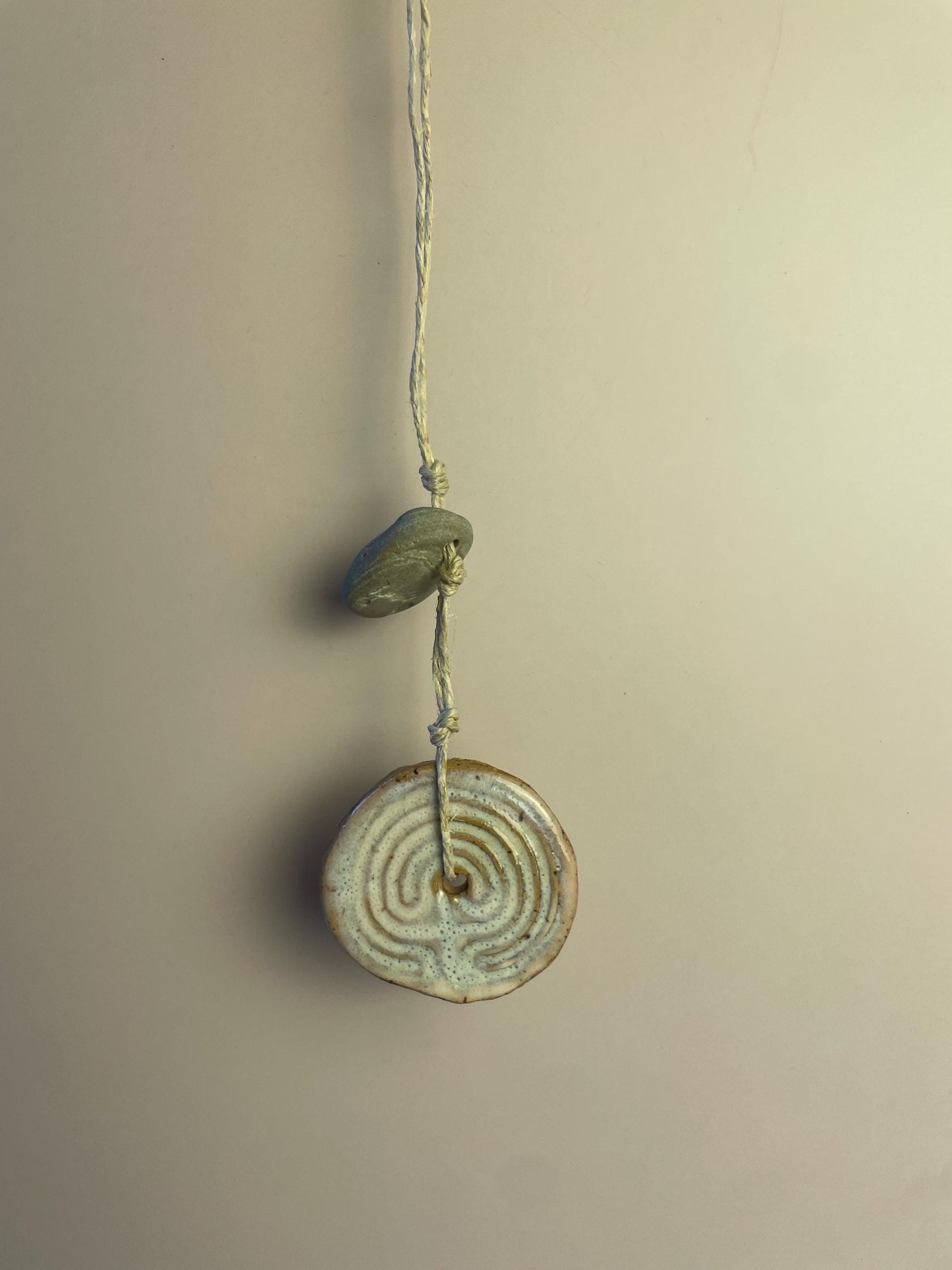 Cretan Labyrinth + Hagstone Talisman | Threshold Charm of Passage and Protection