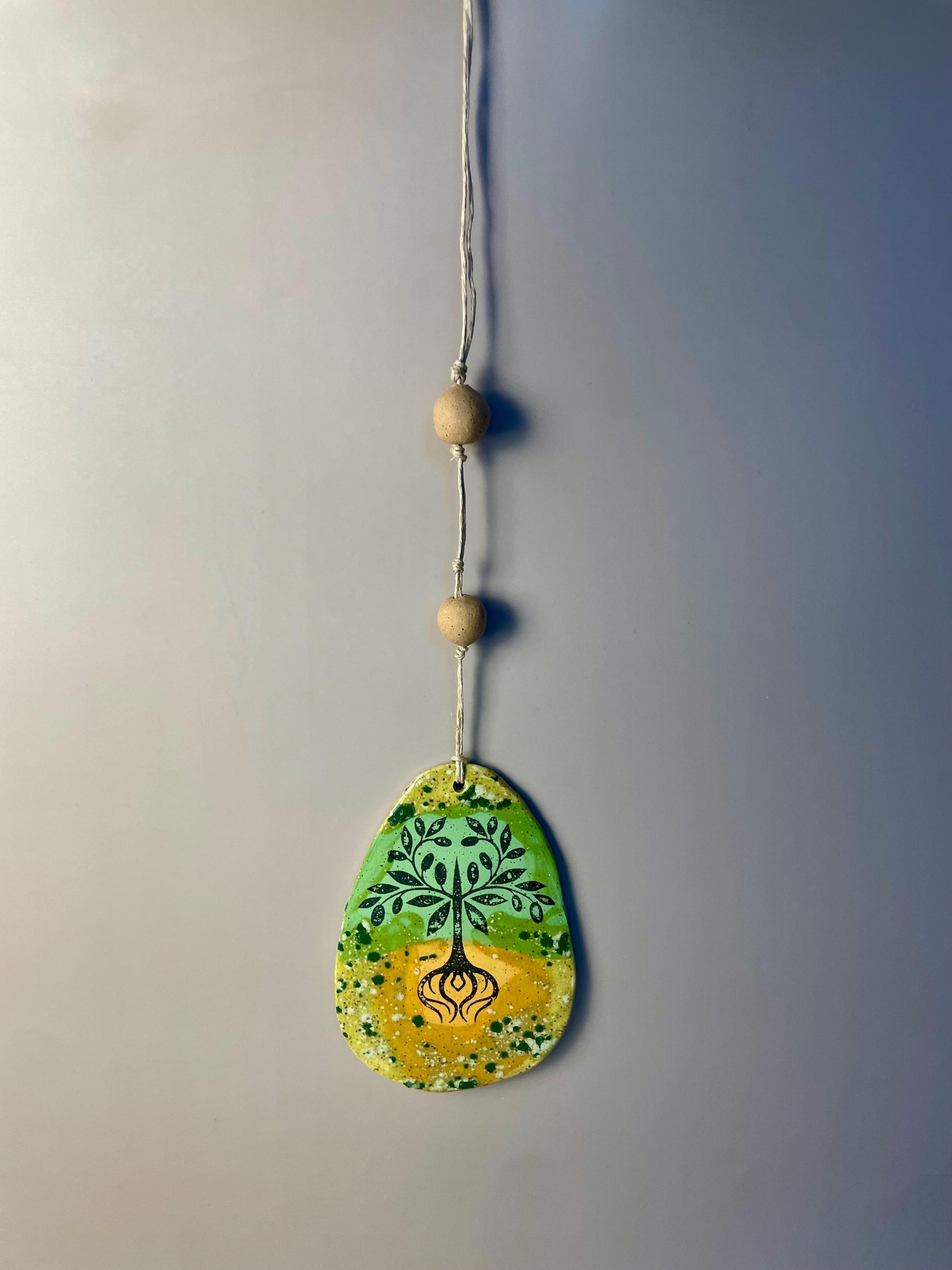 Tree of Life Ceramic Talisman – Handmade Hanging Ornament