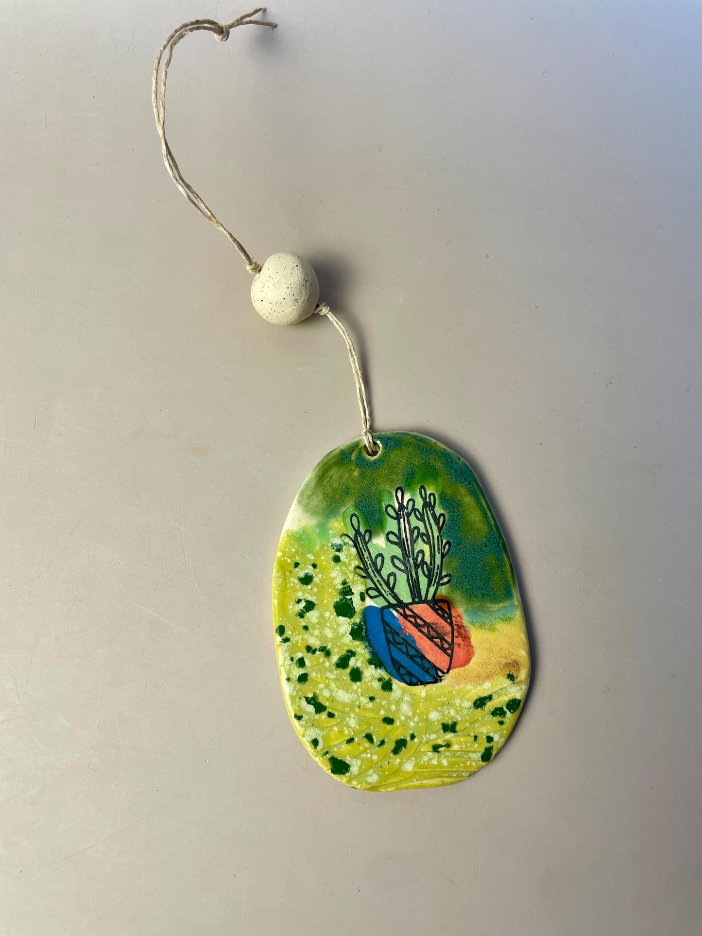 Cactus Ornament – Handmade Ceramic Southwest Decor