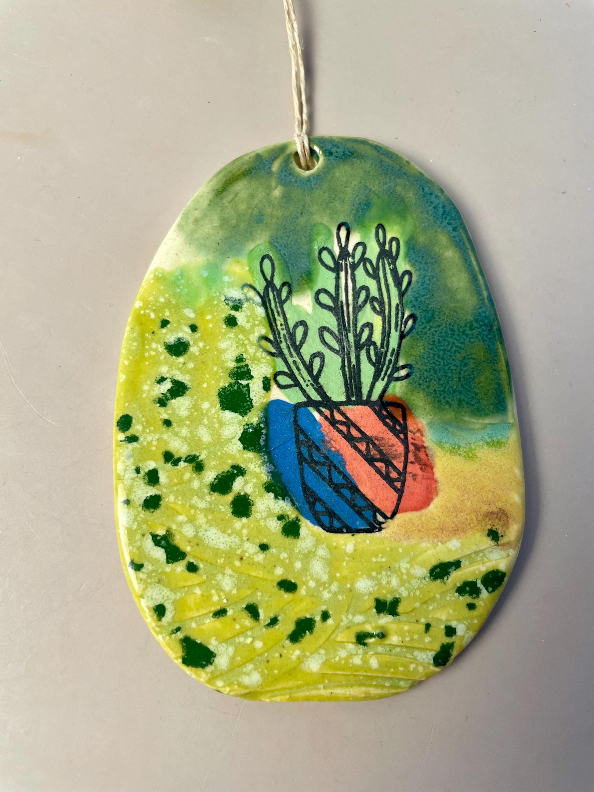 Cactus Ornament – Handmade Ceramic Southwest Decor