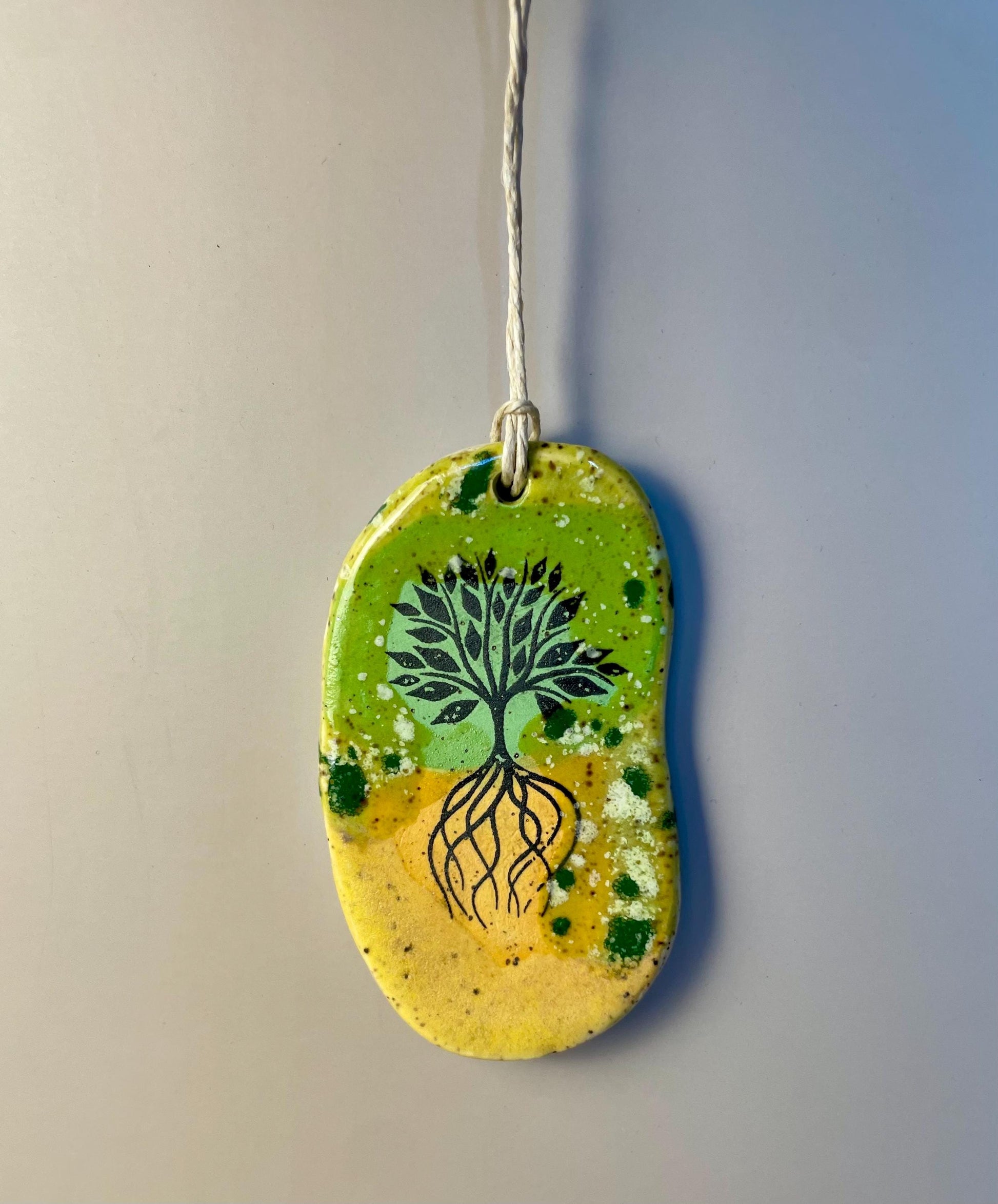Handmade clay Hanging Tree Ornament