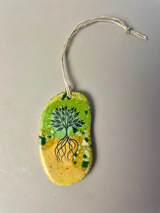 Handmade clay Hanging Tree Ornament