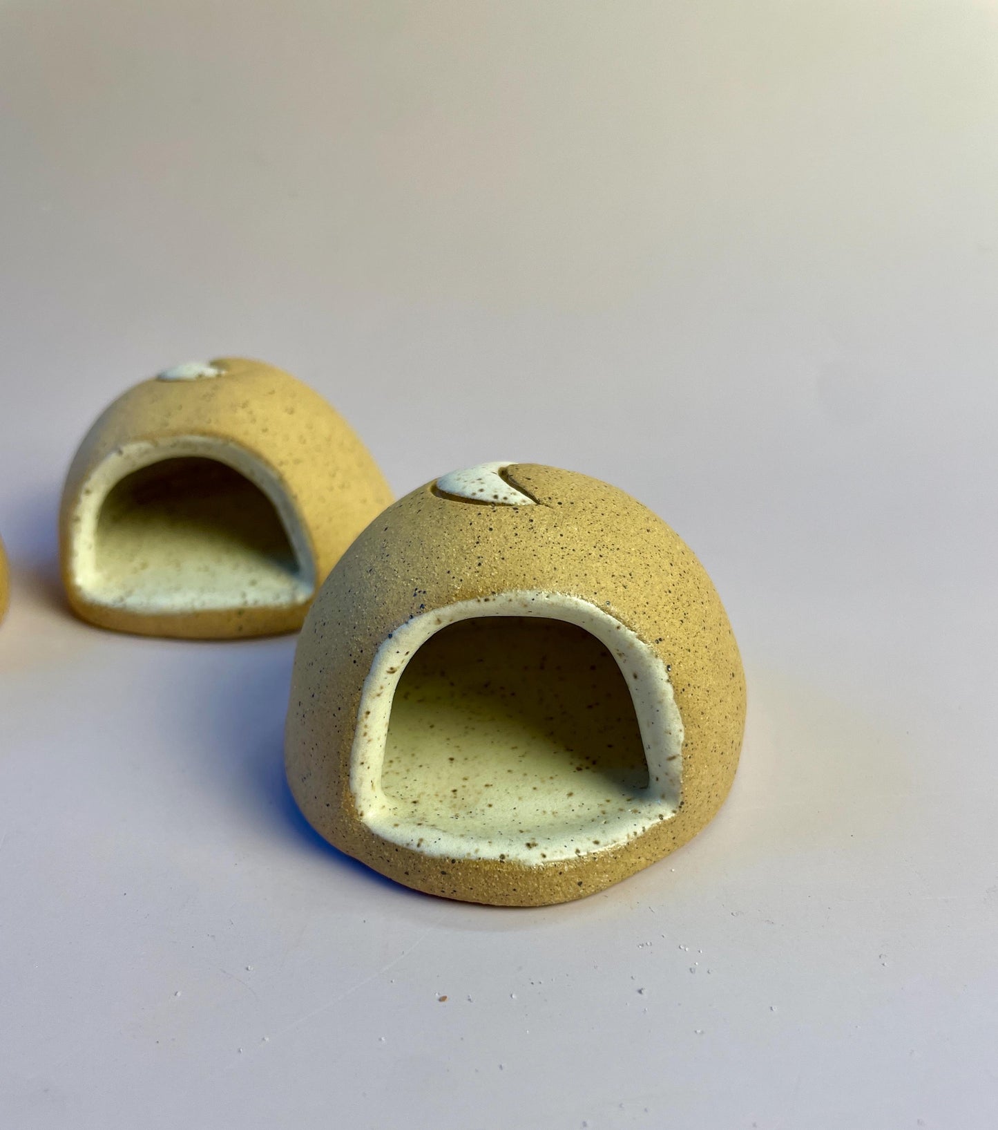 Handmade Moon Salt Dome • Ceramic Herbal or Crystal Keeper • Ritual Protection Pod