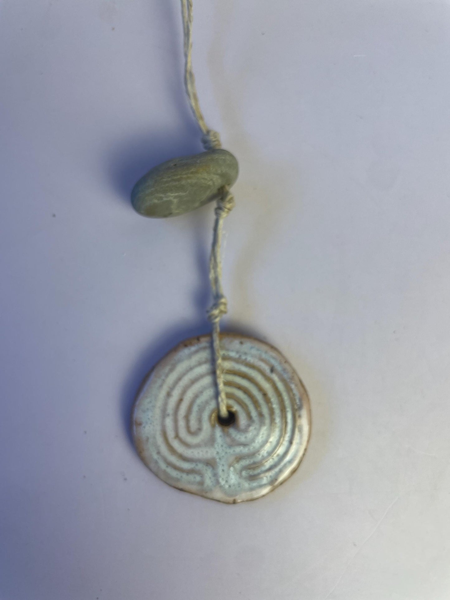 Cretan Labyrinth + Hagstone Talisman | Threshold Charm of Passage and Protection